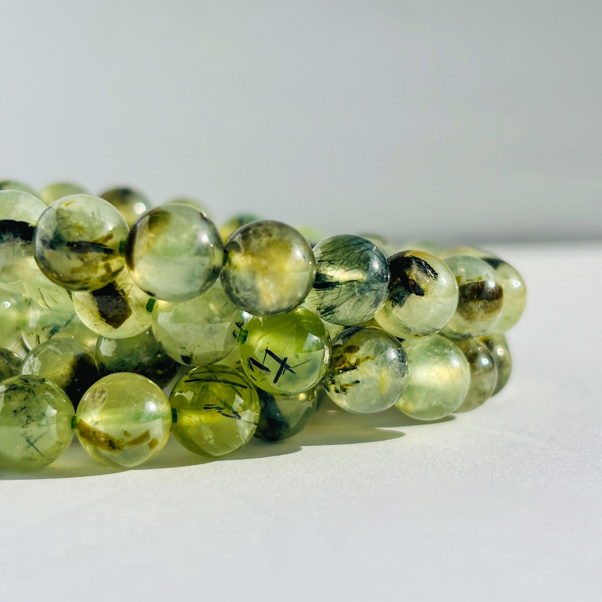 Prehnite Mens Bracelet