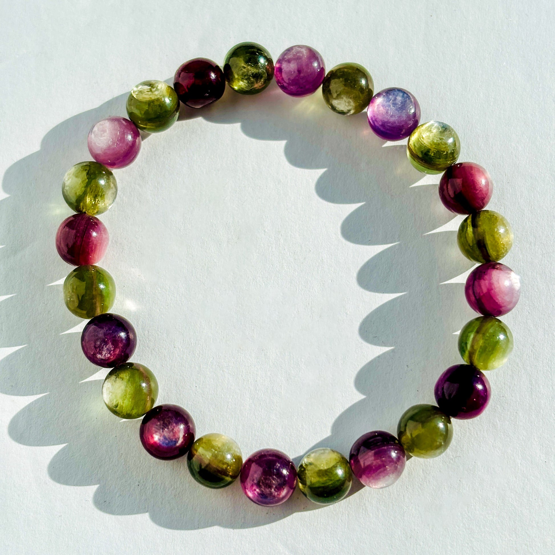 Green Lepidolite Purple Lepidolite Bracelet