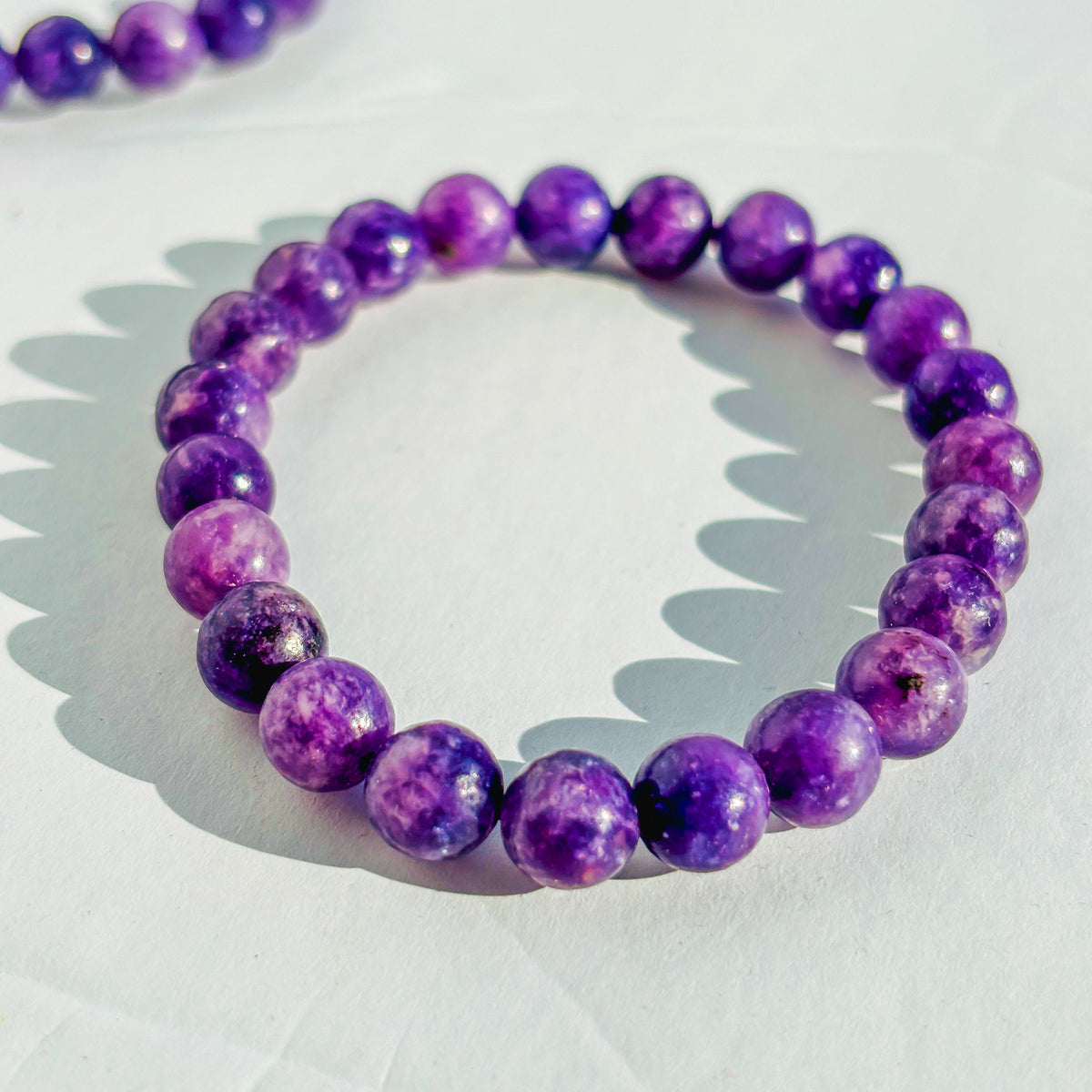 Lepidolite Crystal Handmade Bracelet