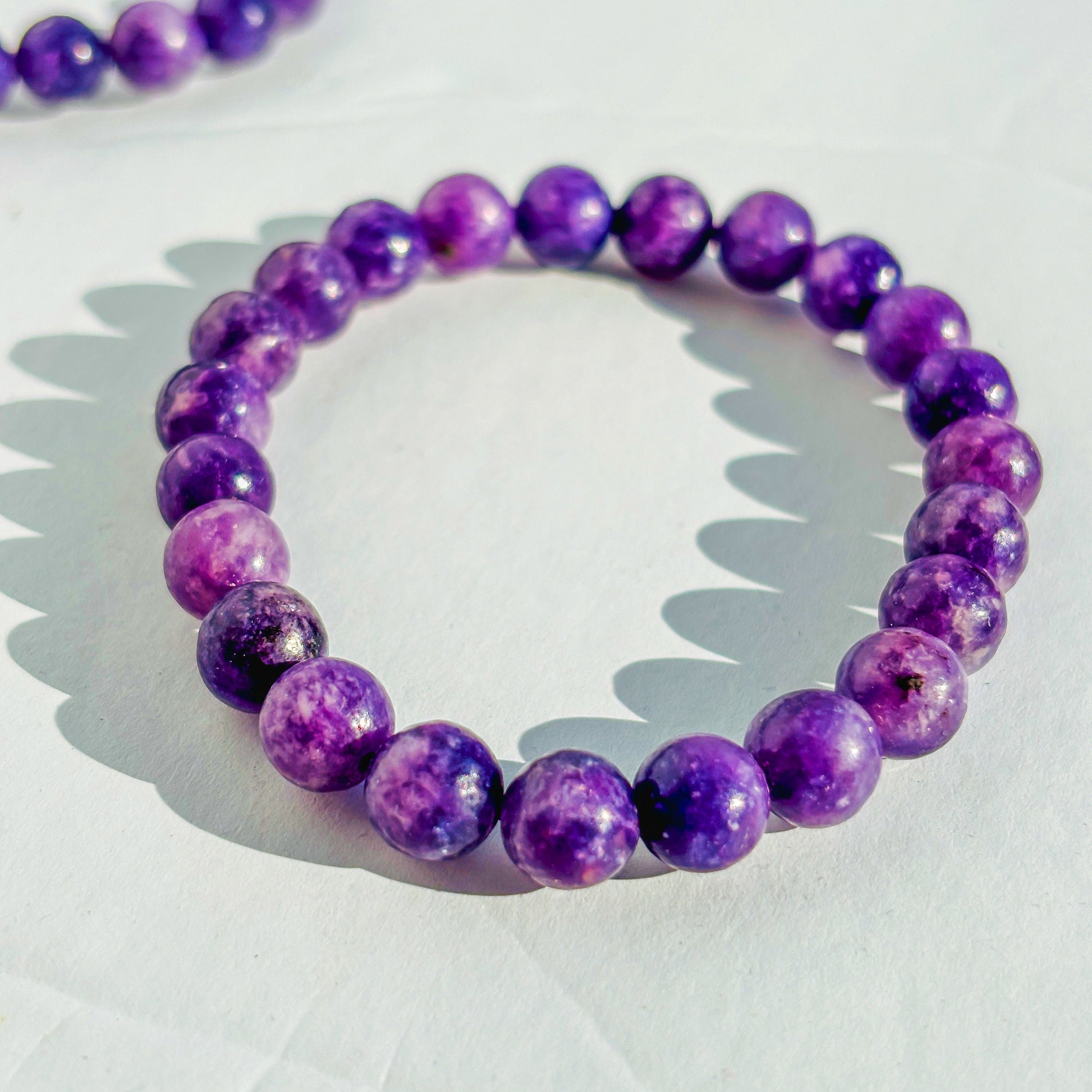 Lepidolite Crystal Handmade Bracelet