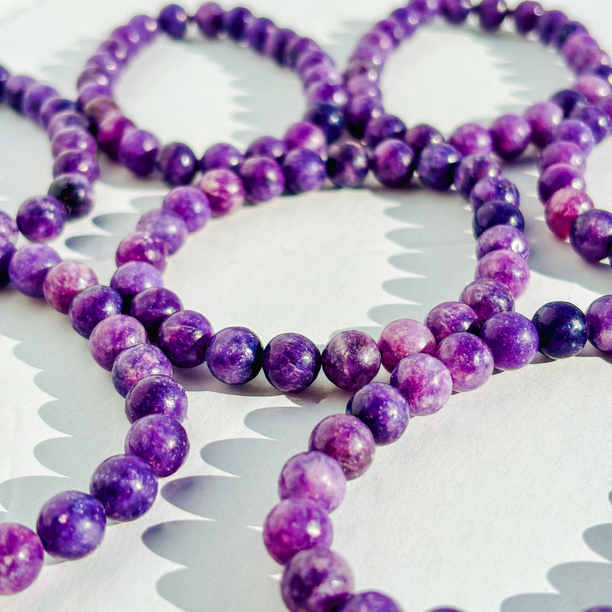 Lepidolite Crystal Handmade Bracelet