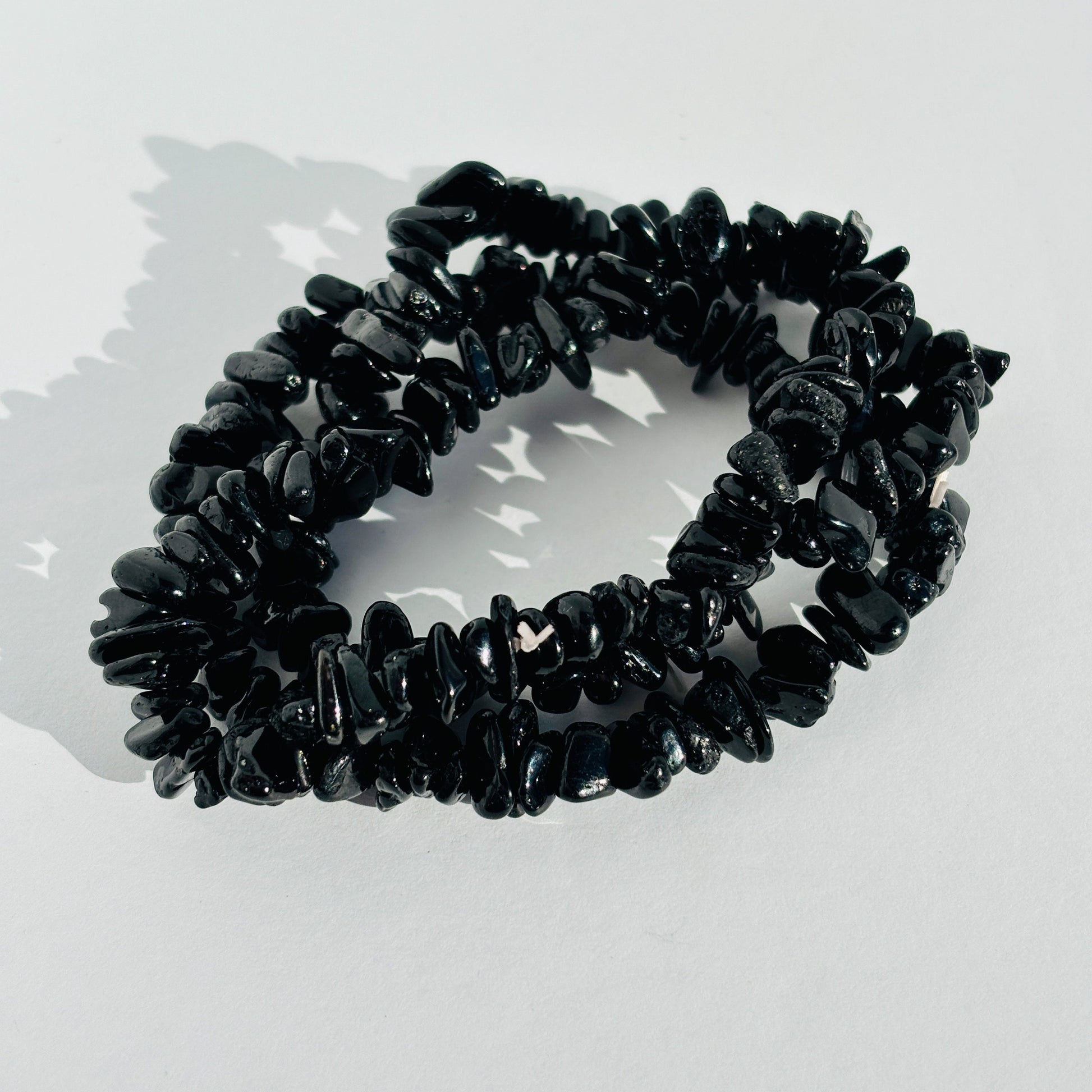 Black Tourmaline Crystal Chip Bracelet