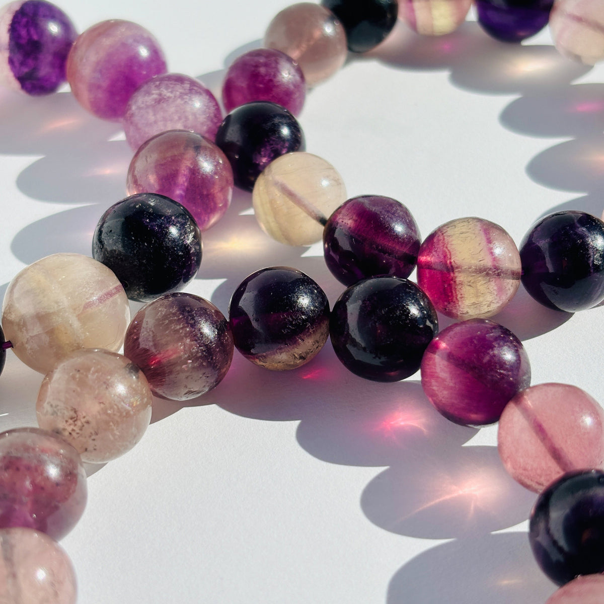 Purple Fluorite Crystal Handmade Bracelet