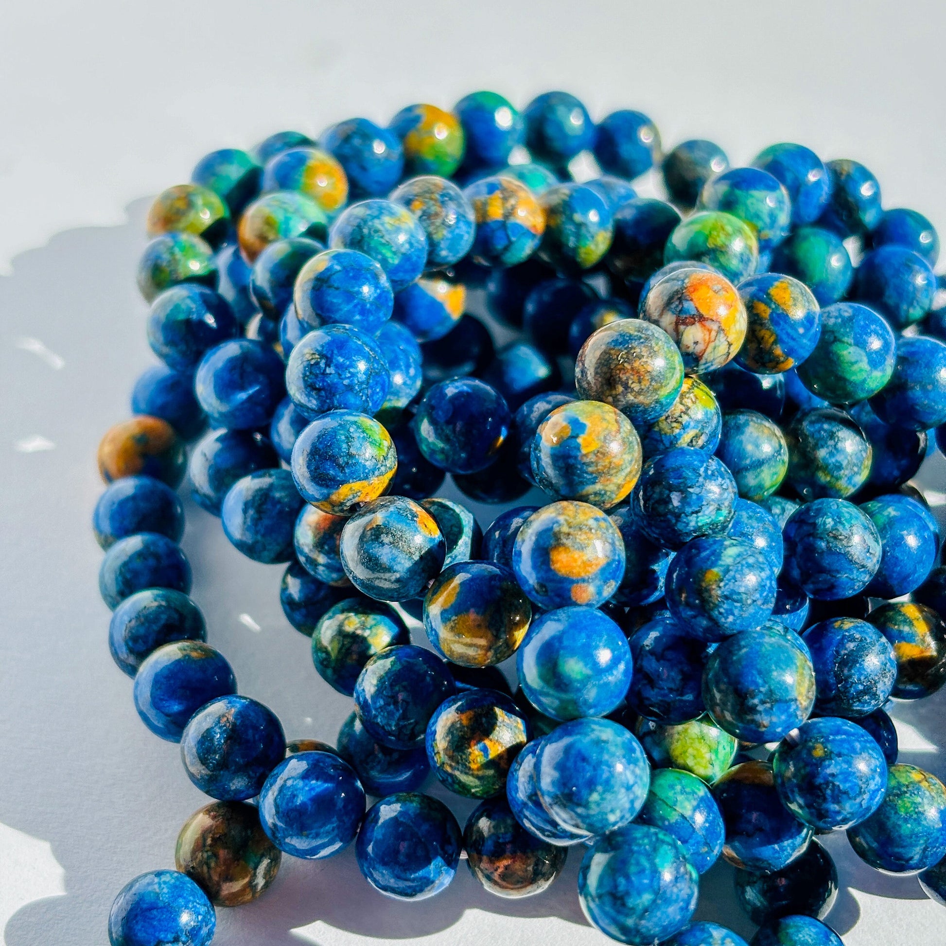 Azurite Crystal Stretch Bracelet