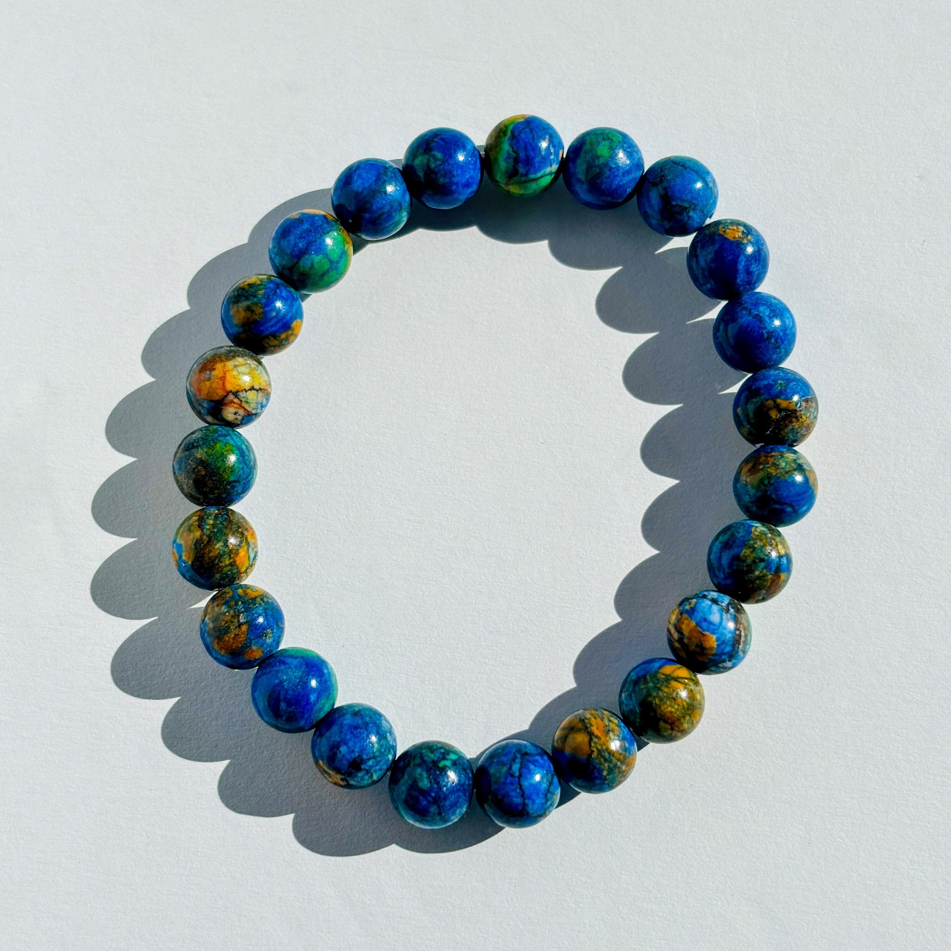 Azurite Crystal Stretch Bracelet