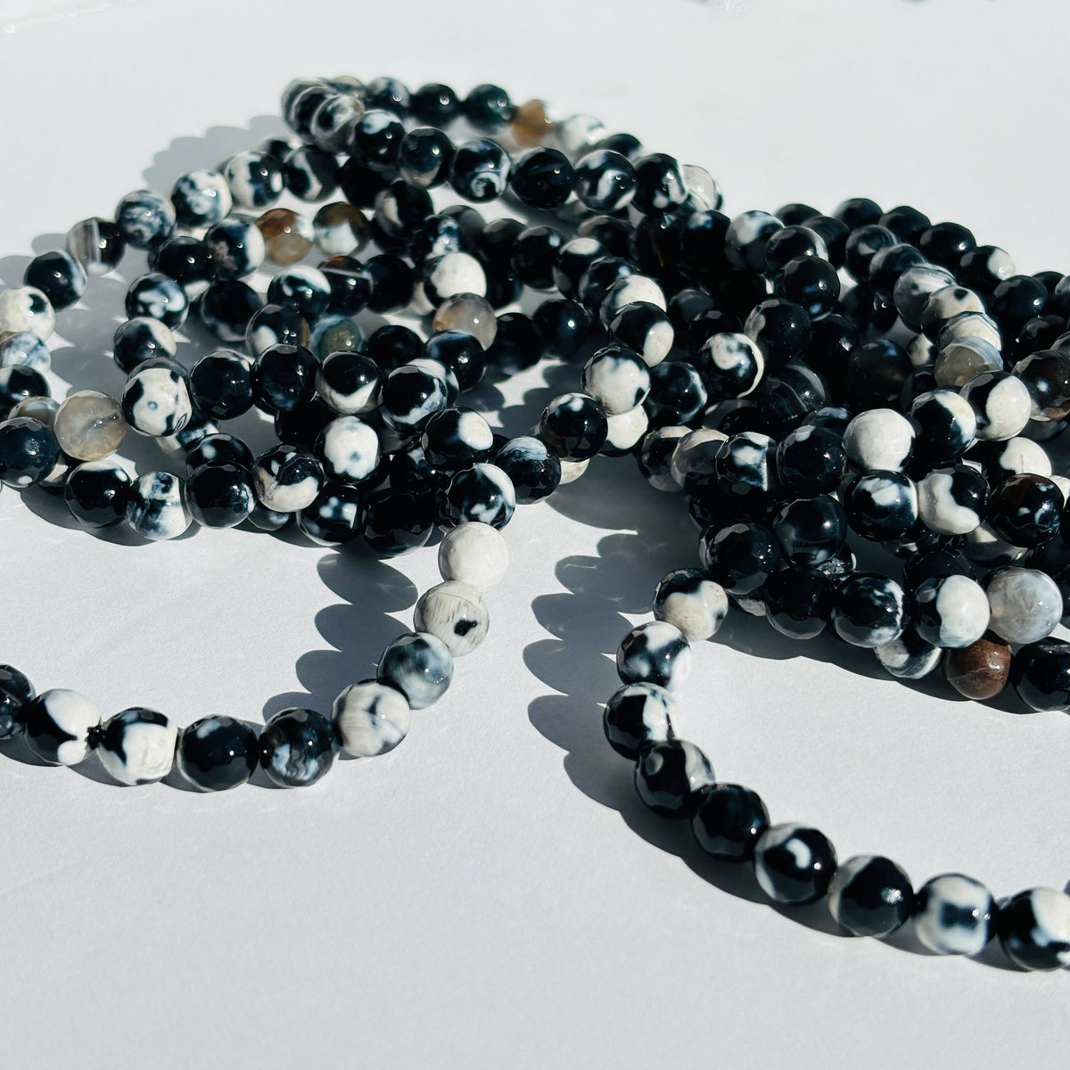 Faceted Orca Agate Crystal Handmade Bracelet