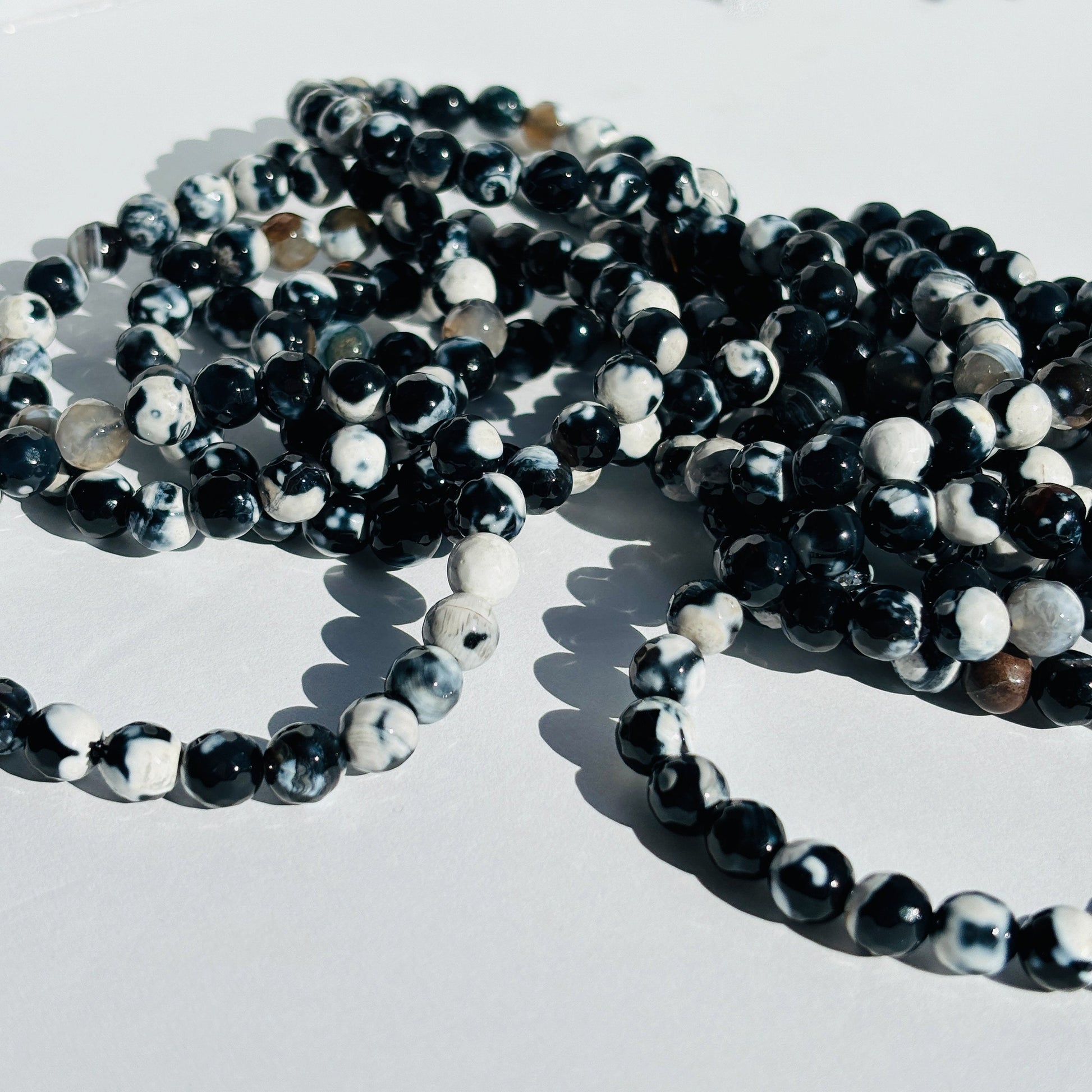 Faceted Orca Agate Crystal Handmade Bracelet