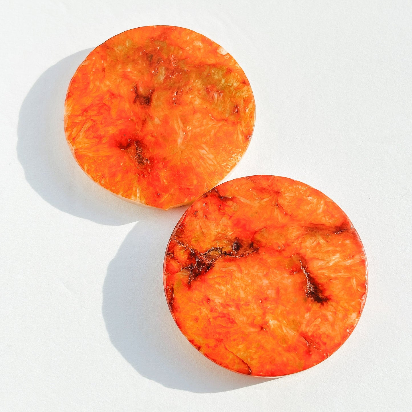 Orange Jade Sitting Buddha Crystal Cabochon