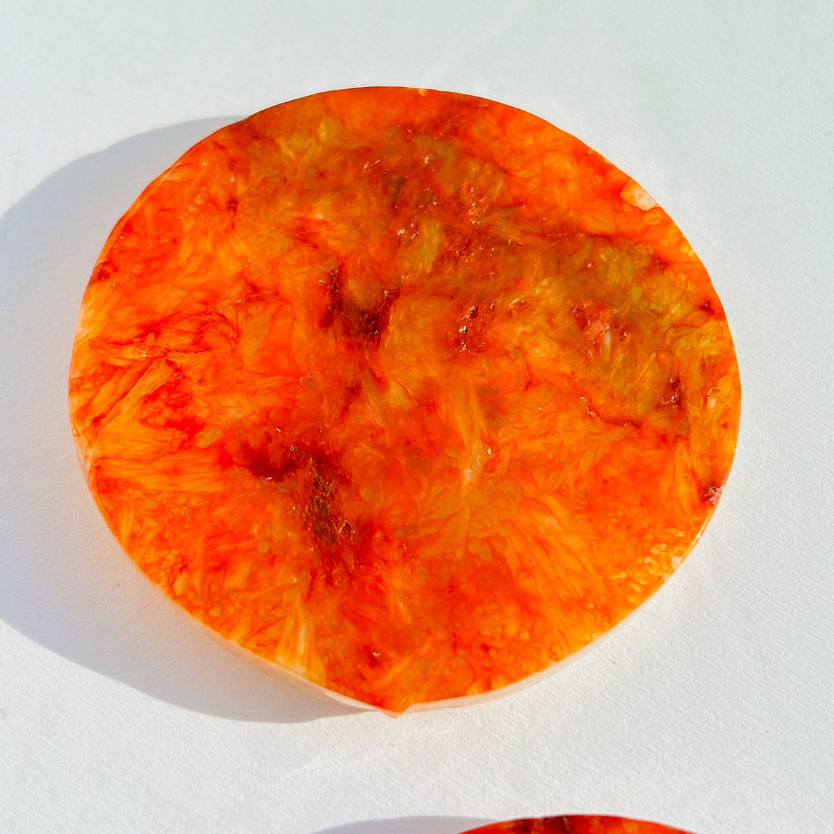 Orange Jade Sitting Buddha Crystal Cabochon