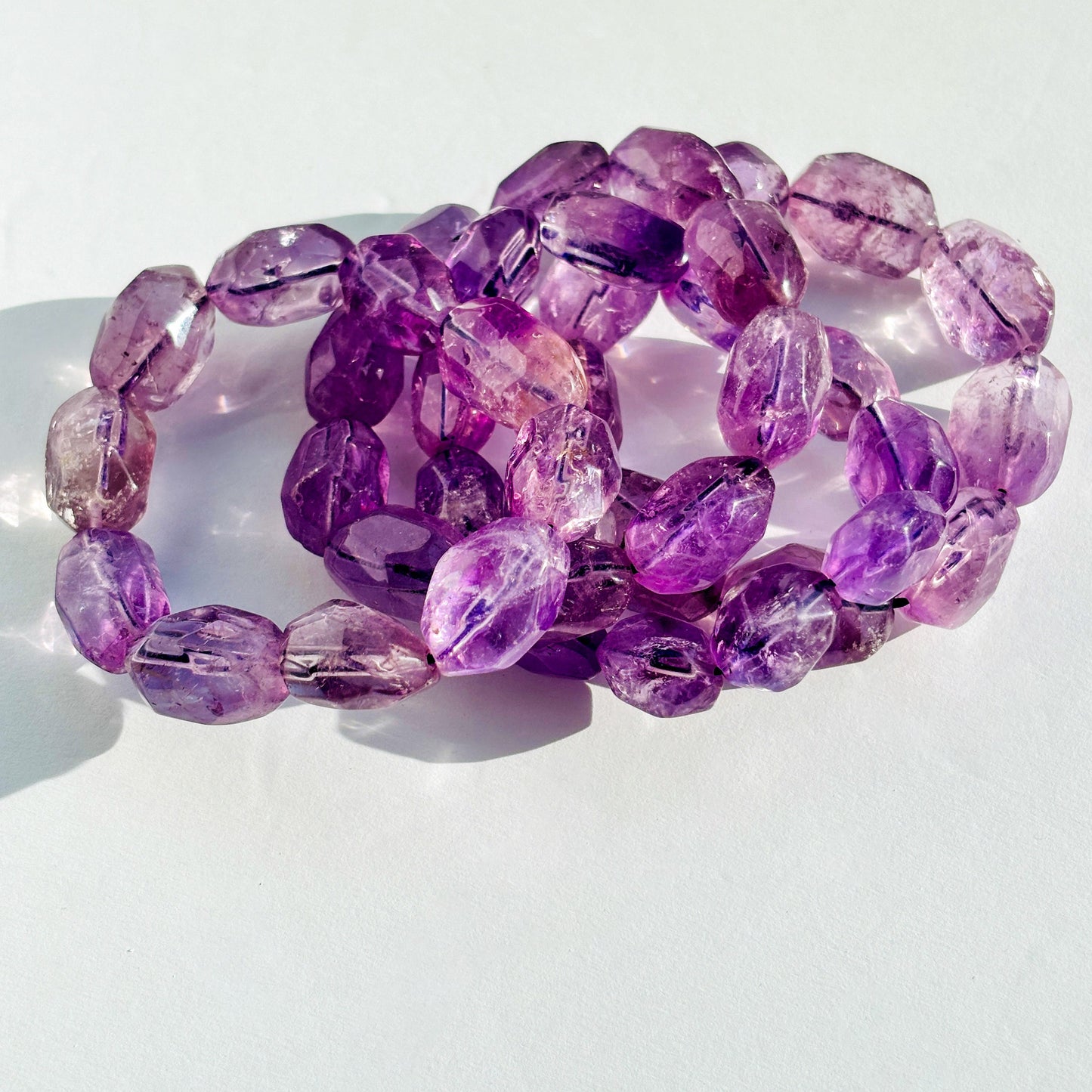 Amethyst Faceted Crystal Bracelet
