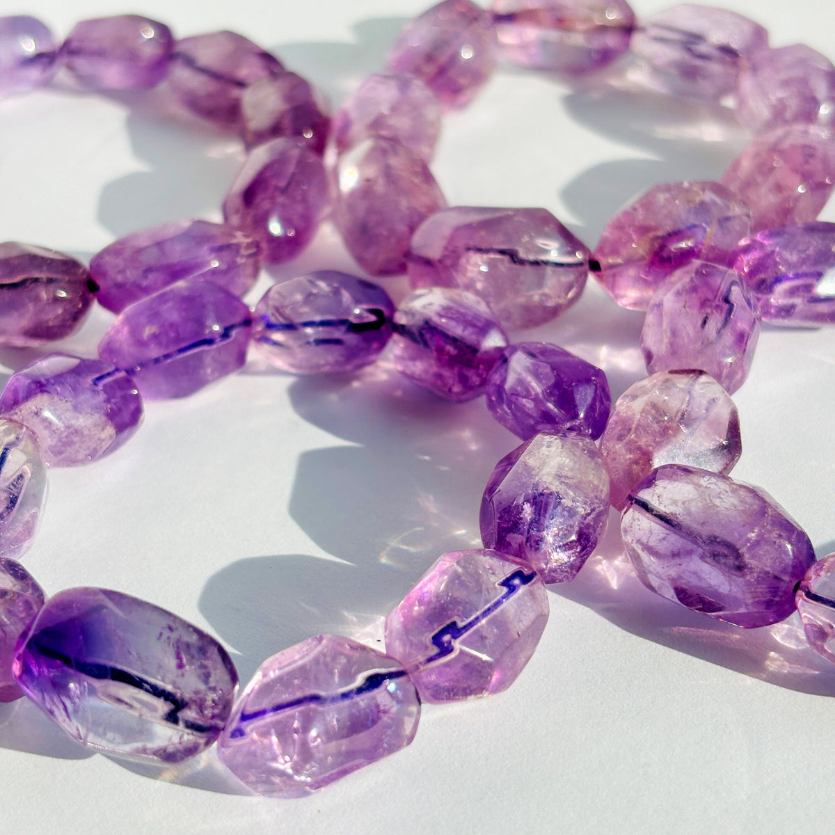 Amethyst Faceted Crystal Bracelet