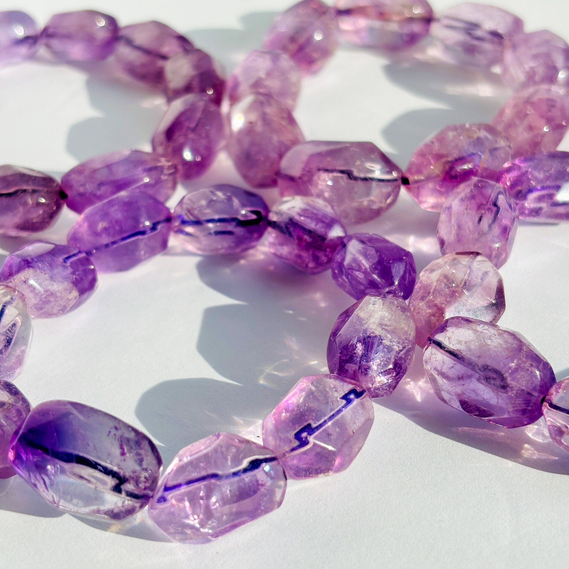 Amethyst Faceted Crystal Bracelet