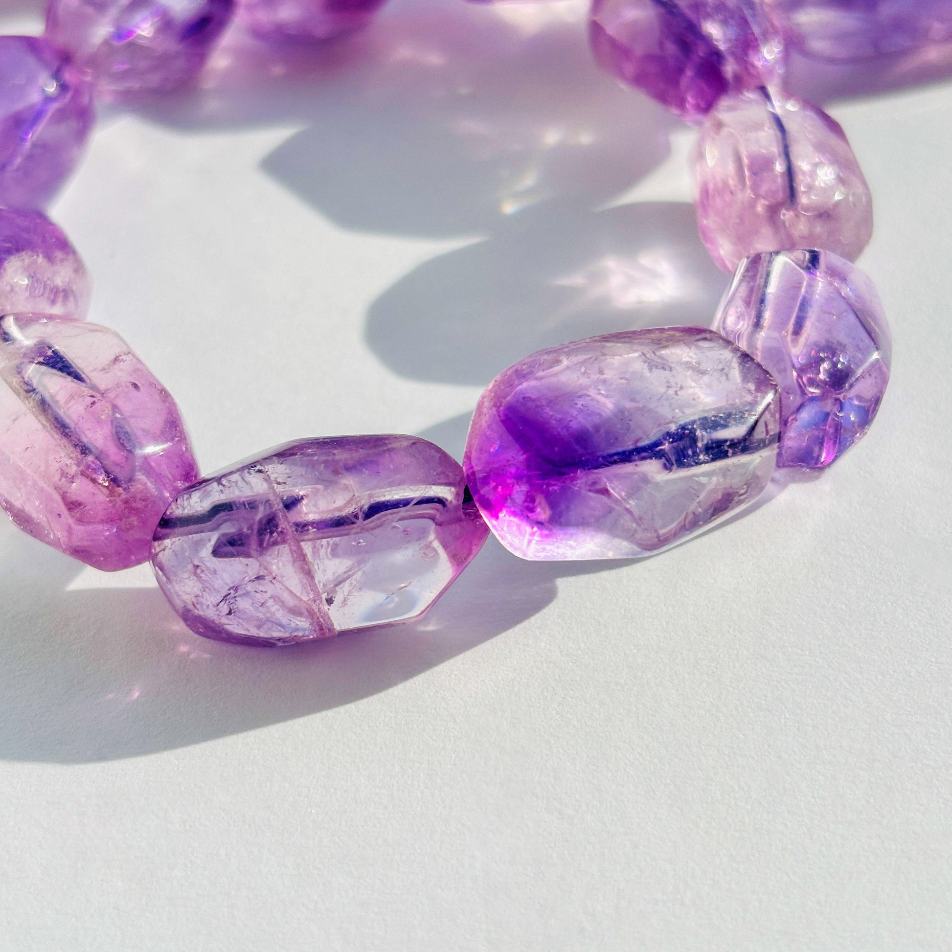 Amethyst Faceted Crystal Bracelet