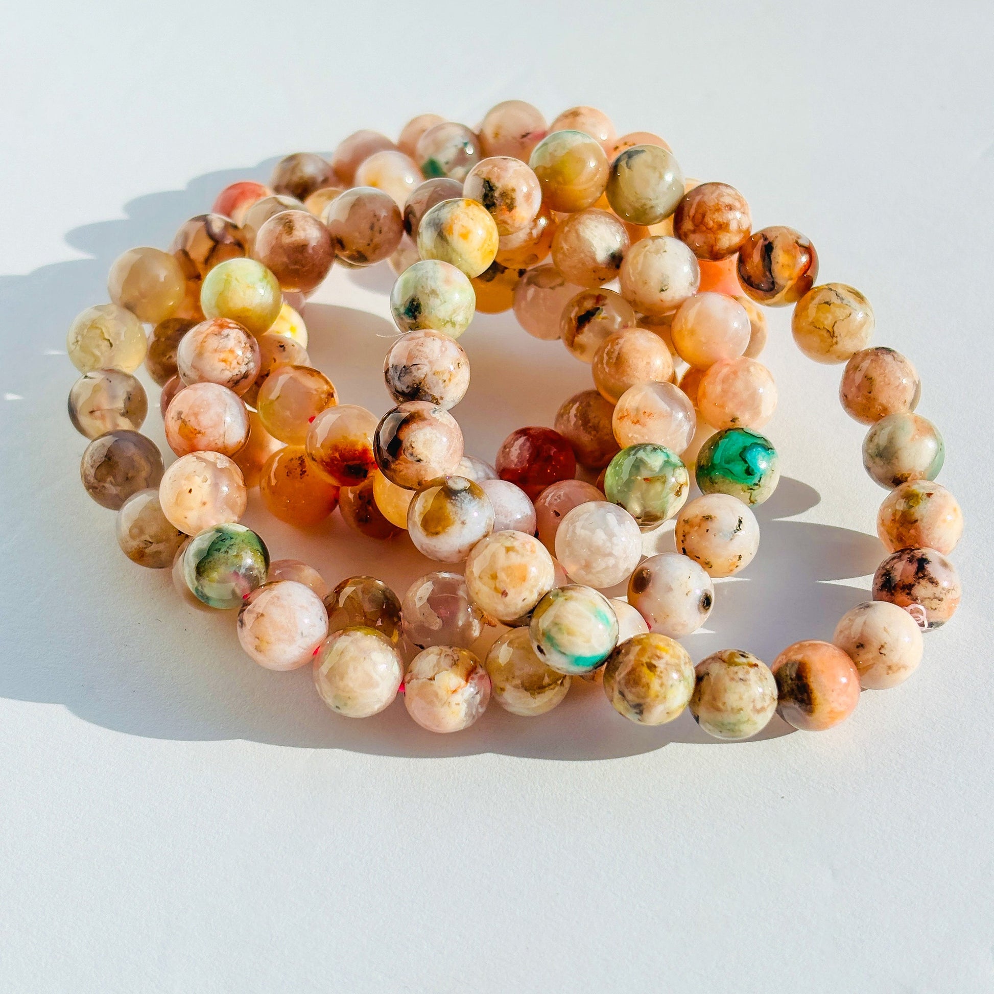Flower Agate Bracelet