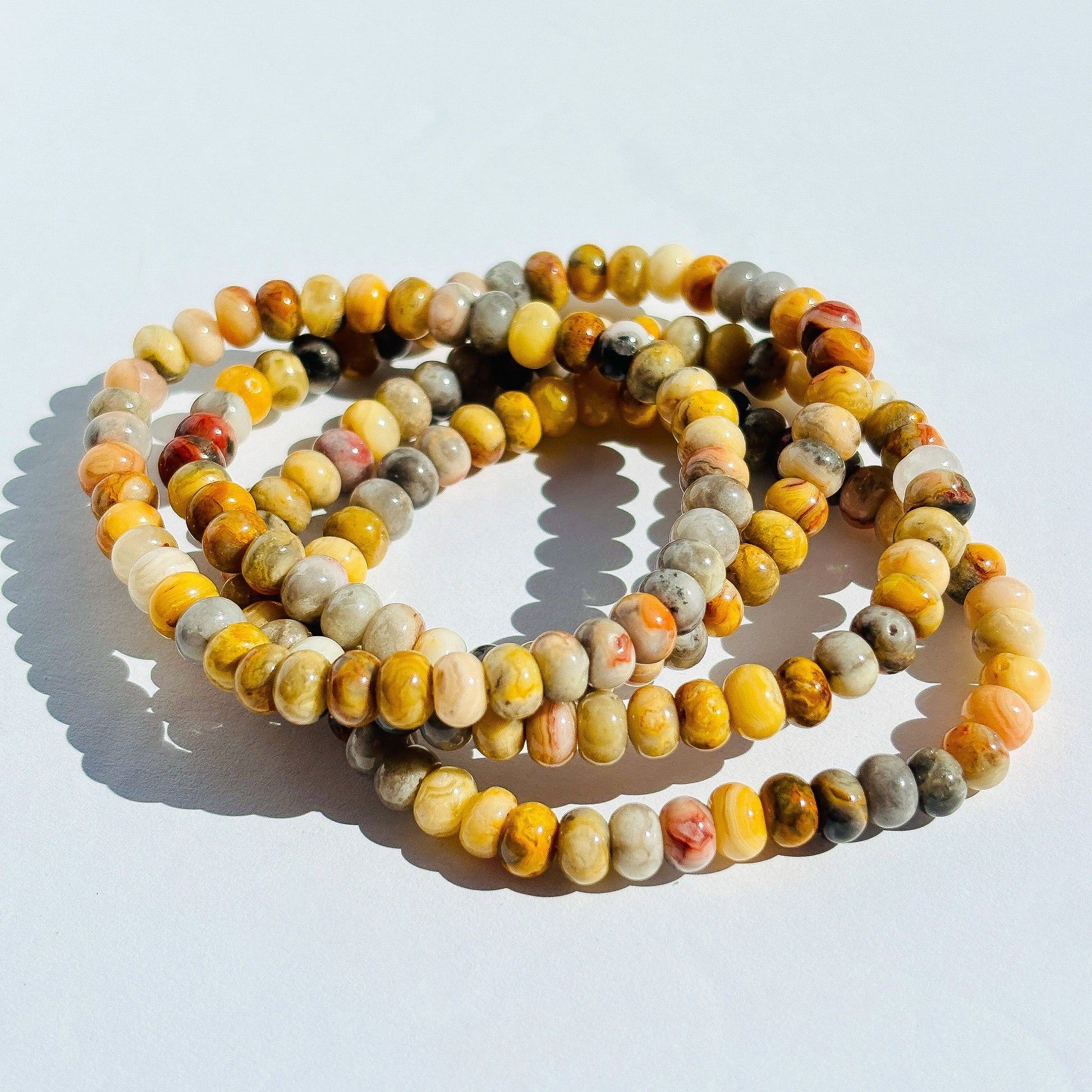 Crazy Lace Agate Crystal Bracelet