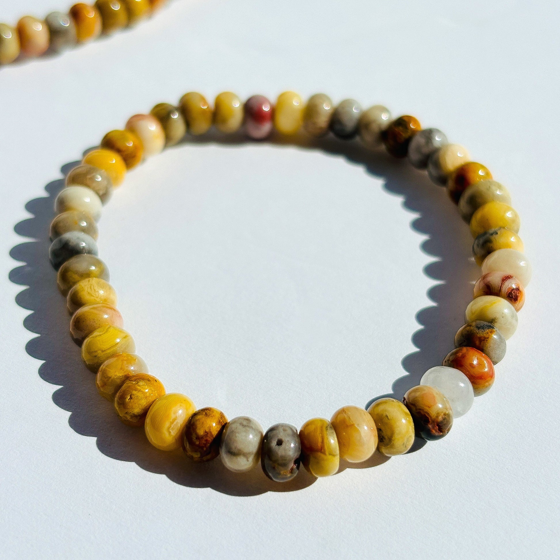 Crazy Lace Agate Crystal Bracelet