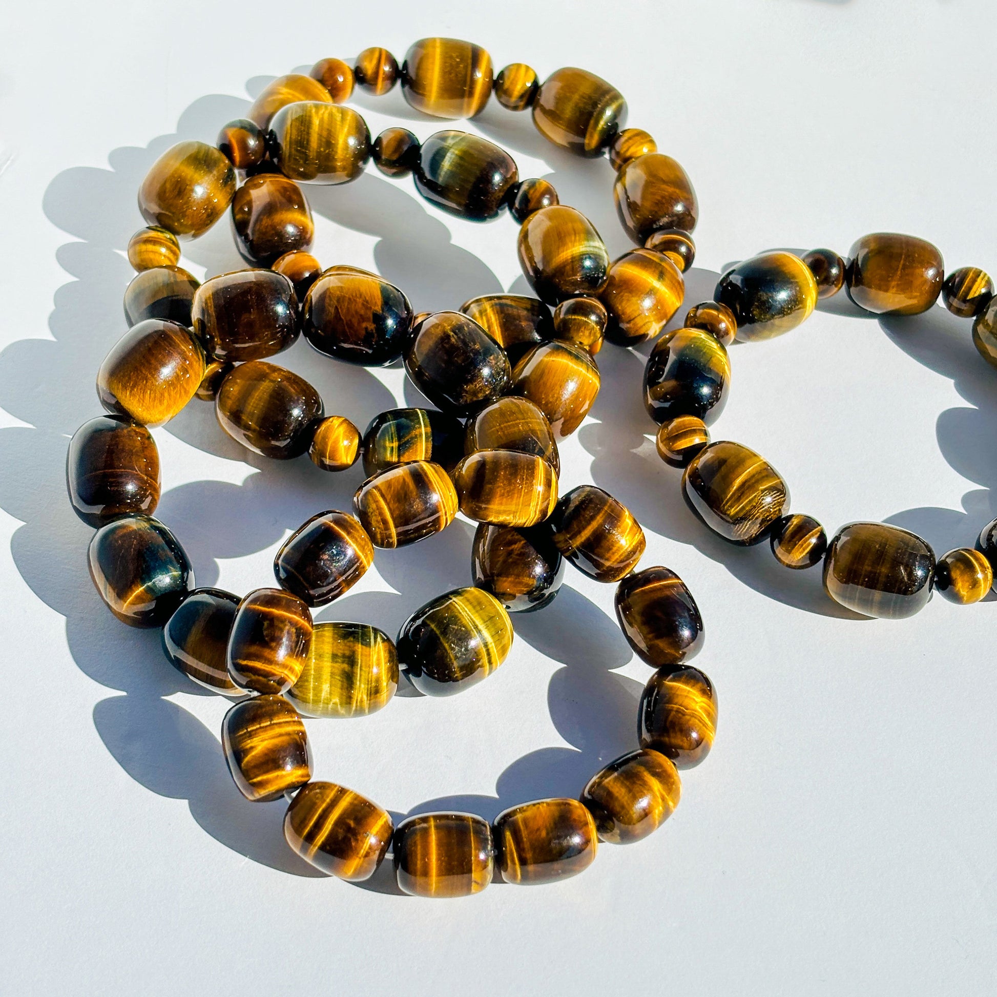 Golden Tiger Eye Beaded Handmade Crystal Bracelet