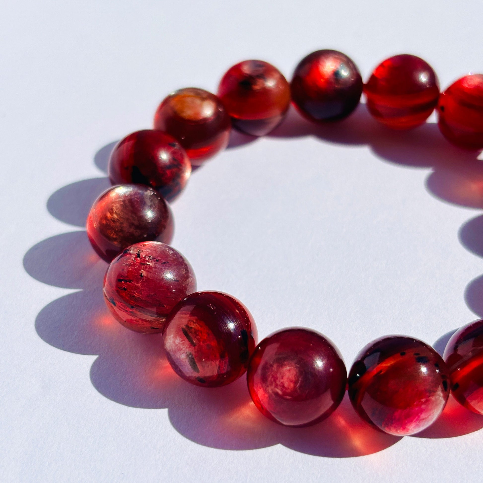 Pink Mica Chunky Crystal Bracelet