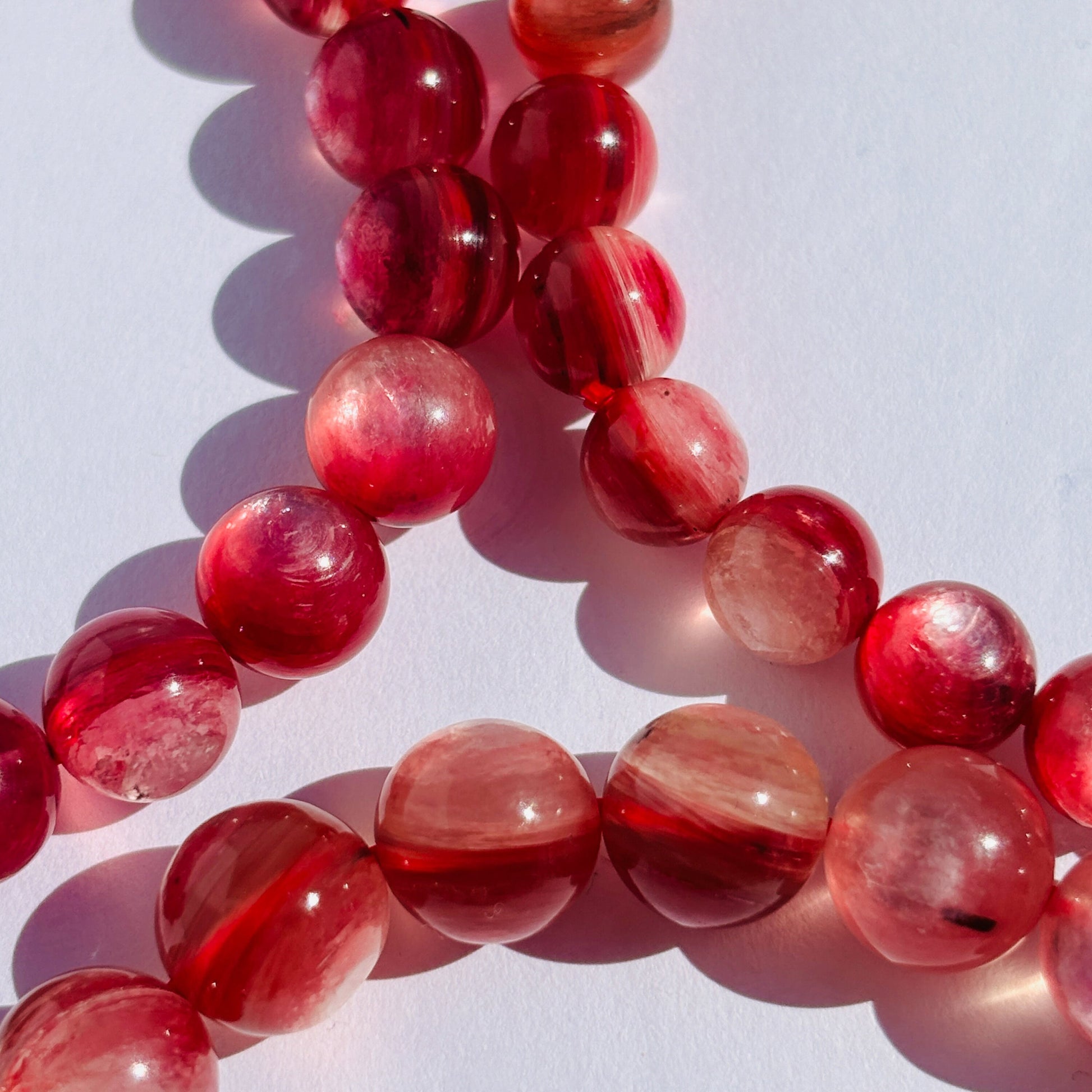 Pink Mica Crystal Bracelet