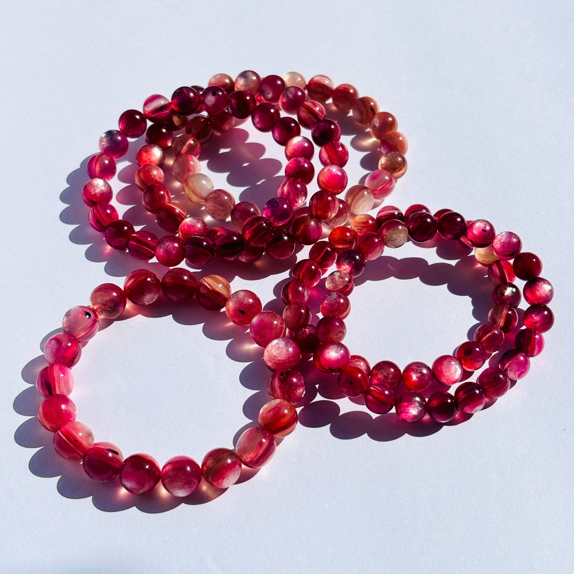 Pink Mica Crystal Bracelet