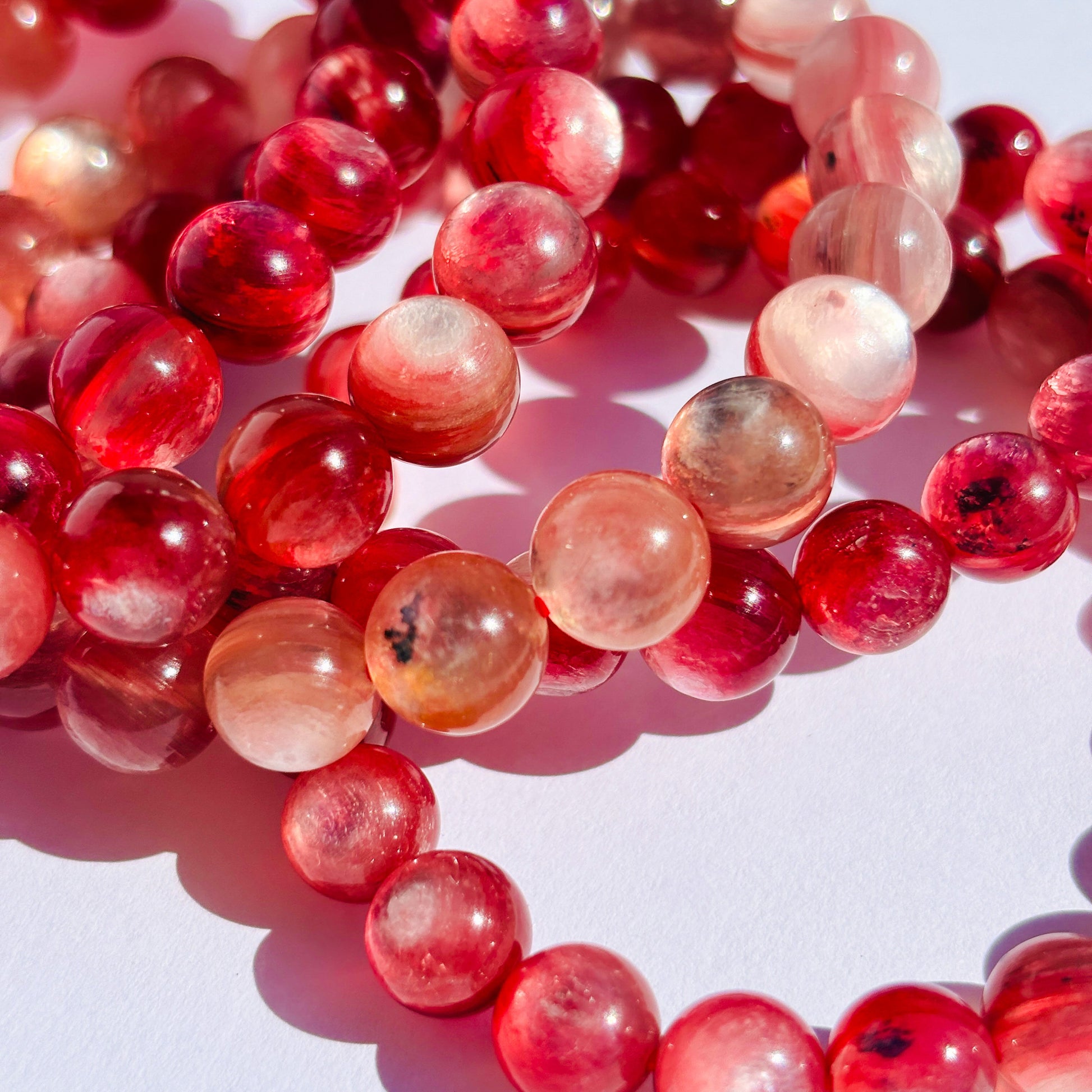 Pink Mica Crystal Bracelet