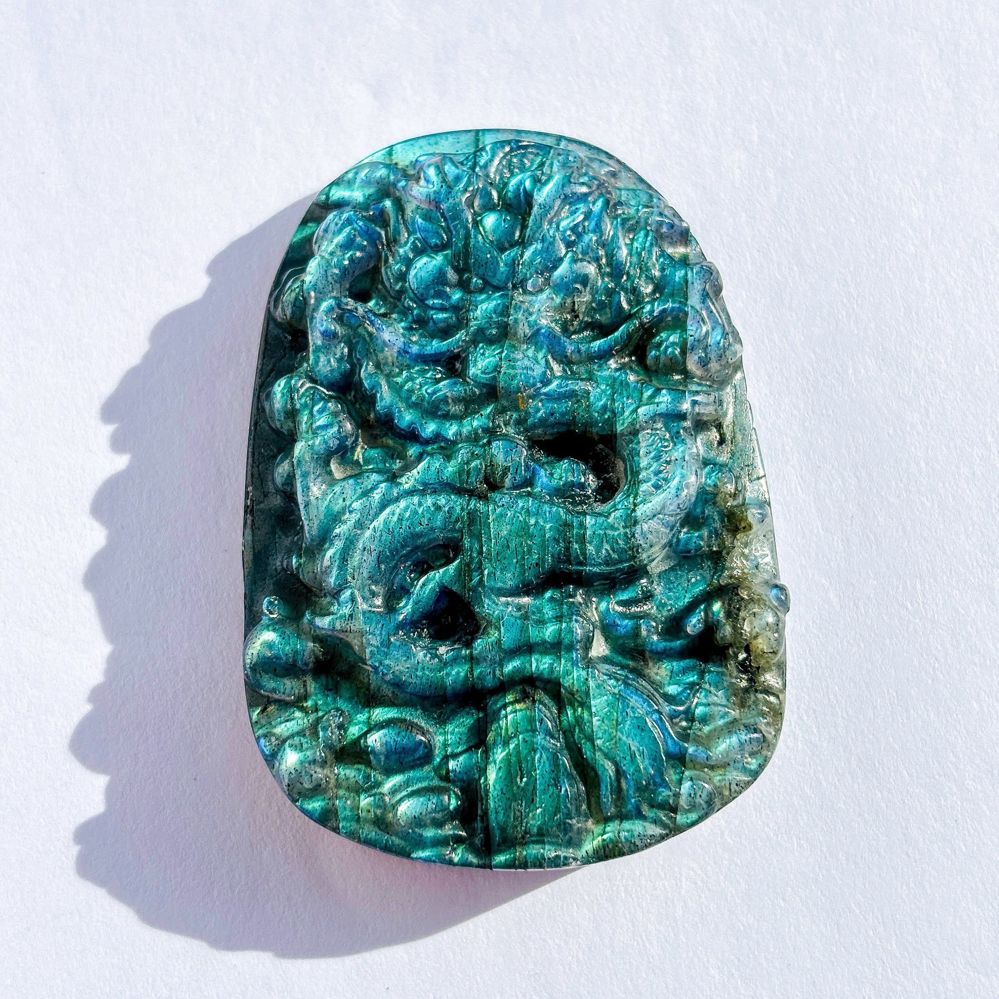 Labradorite Dragon Crystal Gemstone Pendant