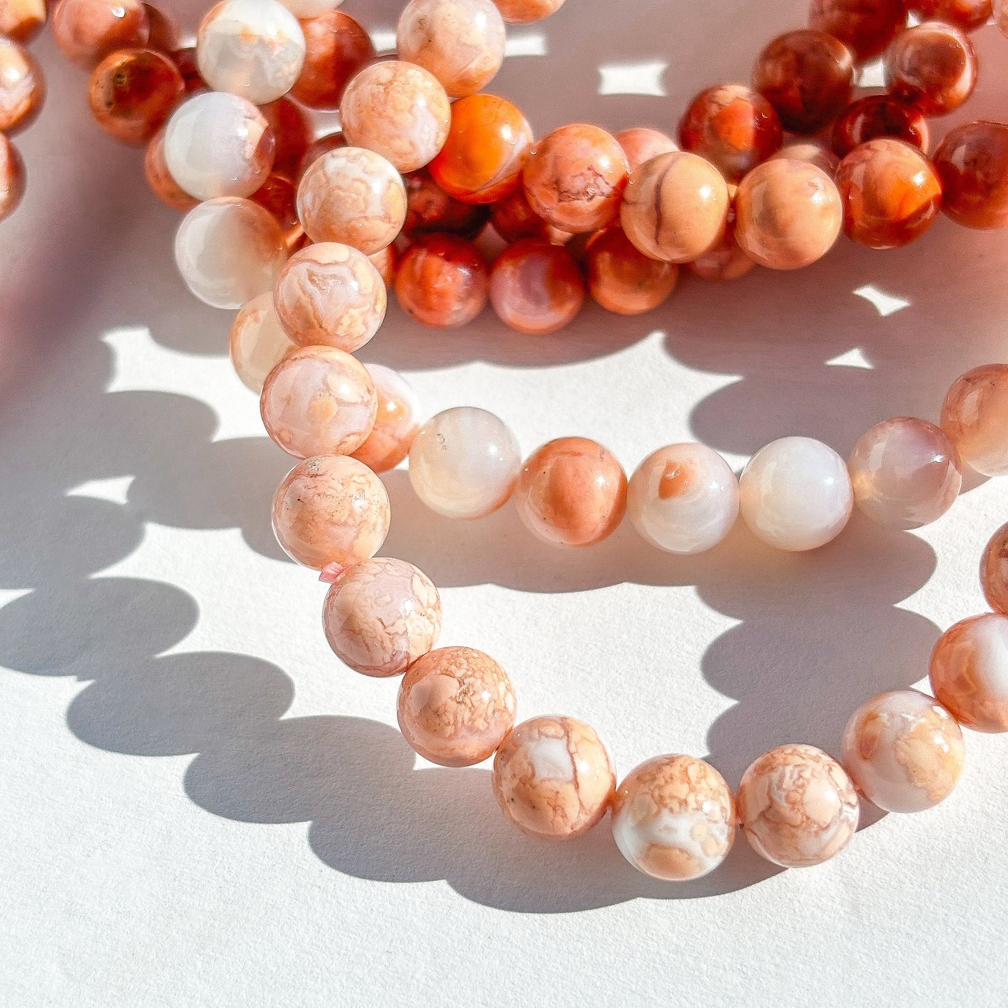 Pink Agate Crystal Bracelet