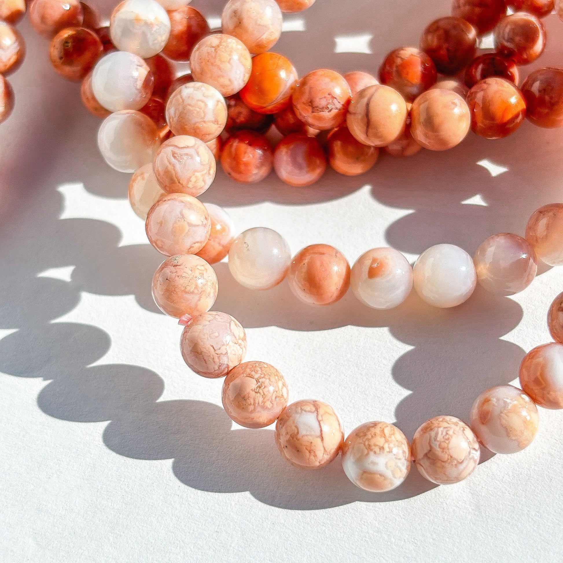 Pink Agate Crystal Bracelet