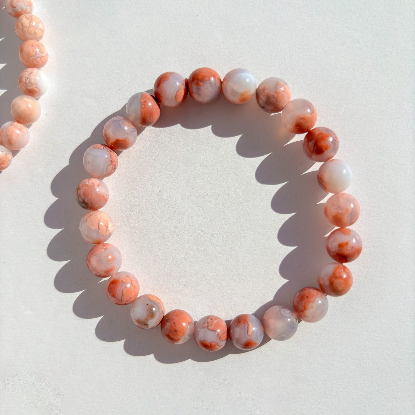 Pink Agate Crystal Bracelet