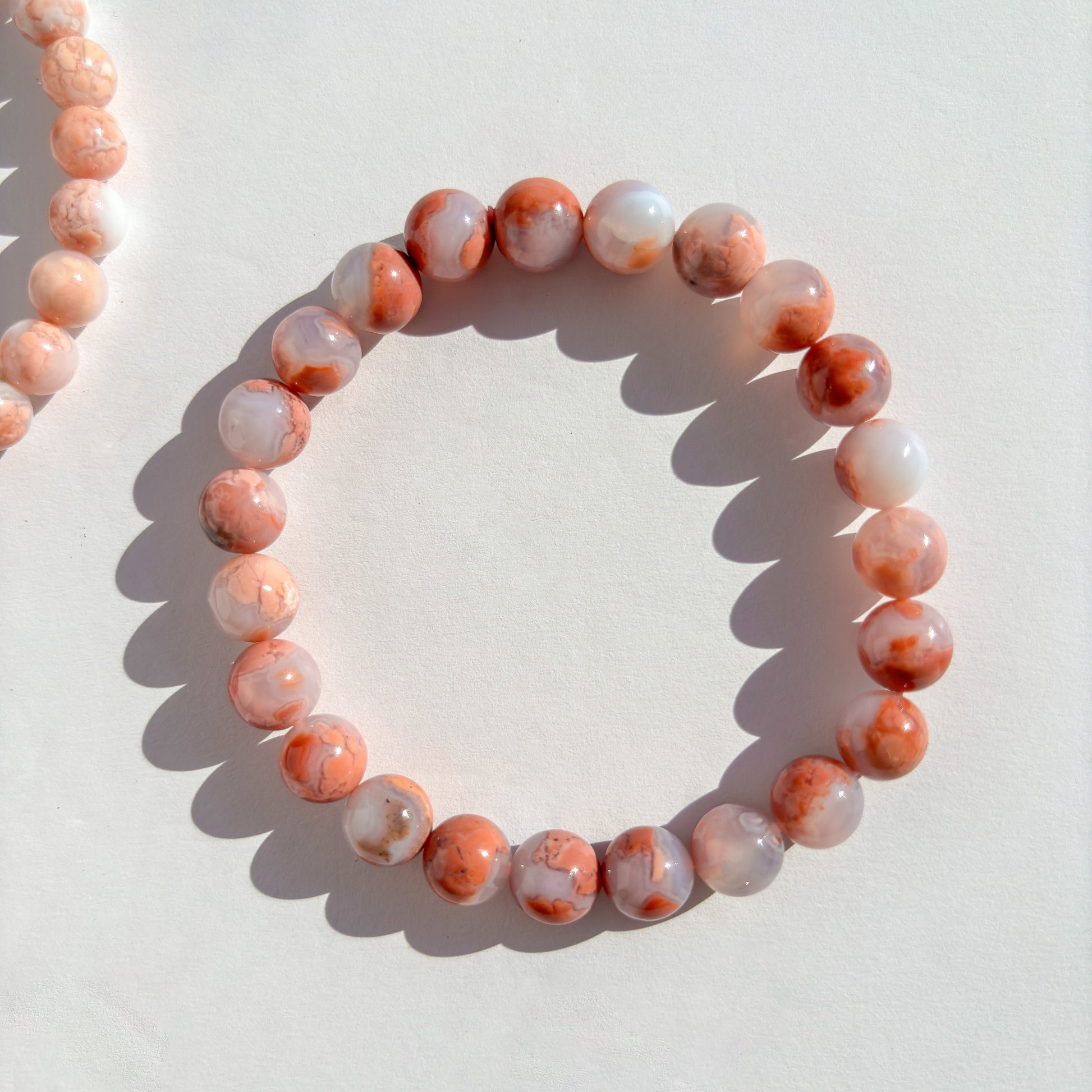 Pink Agate Crystal Bracelet