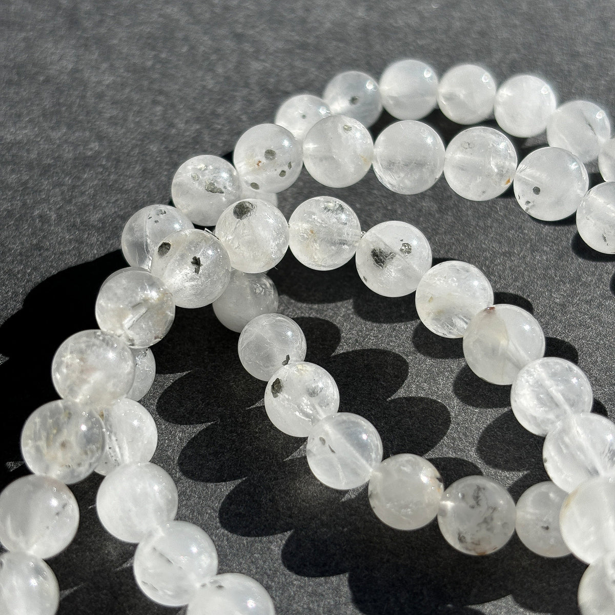 Pyrite in Clear Quartz Crystal Bracelet