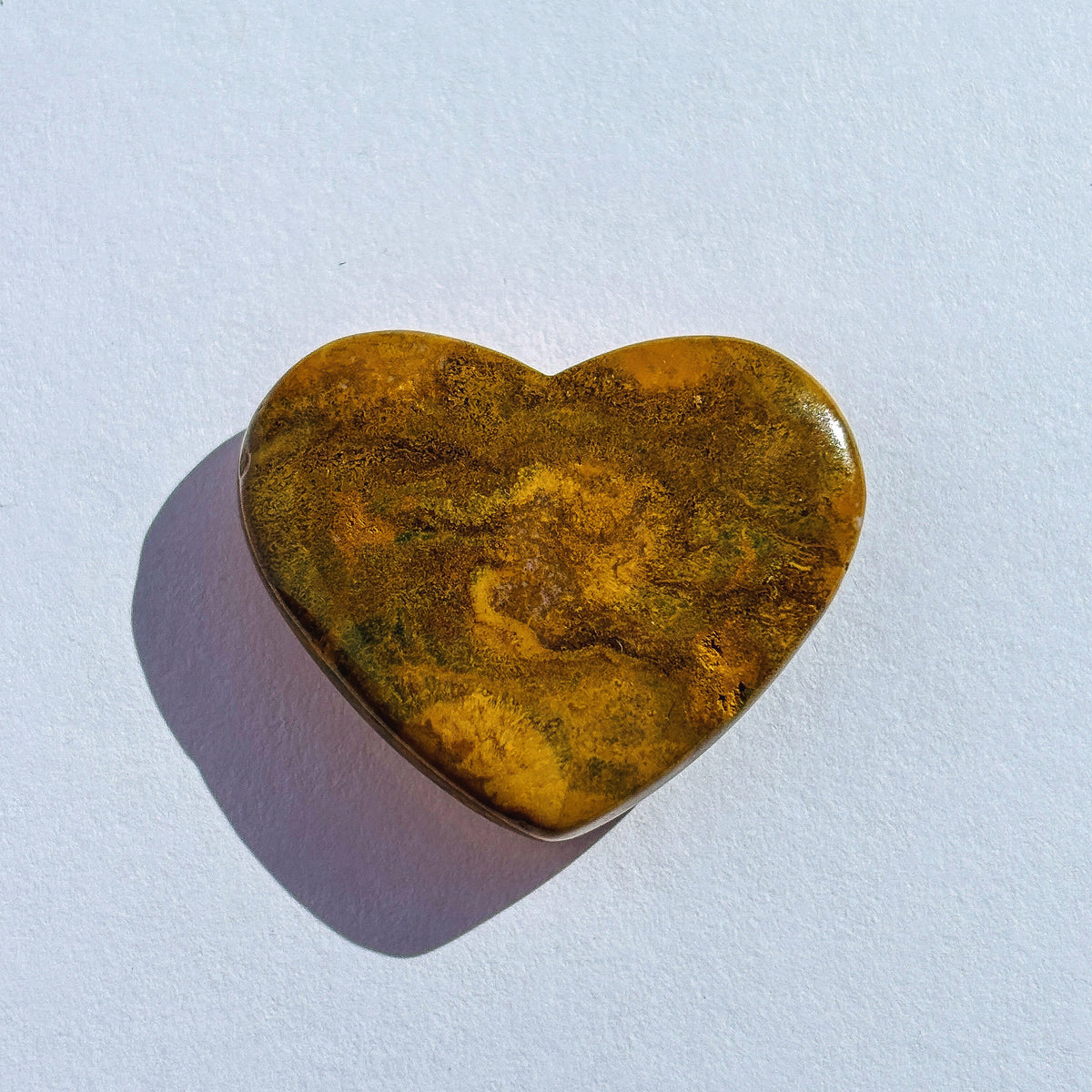 Ocean Jasper Crystal Flat Back Heart Cabochon