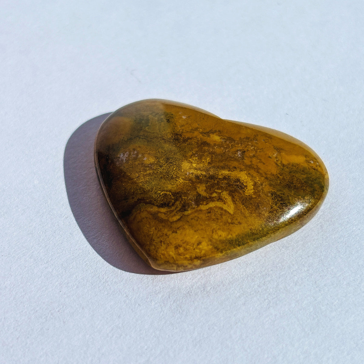 Ocean Jasper Crystal Flat Back Heart Cabochon