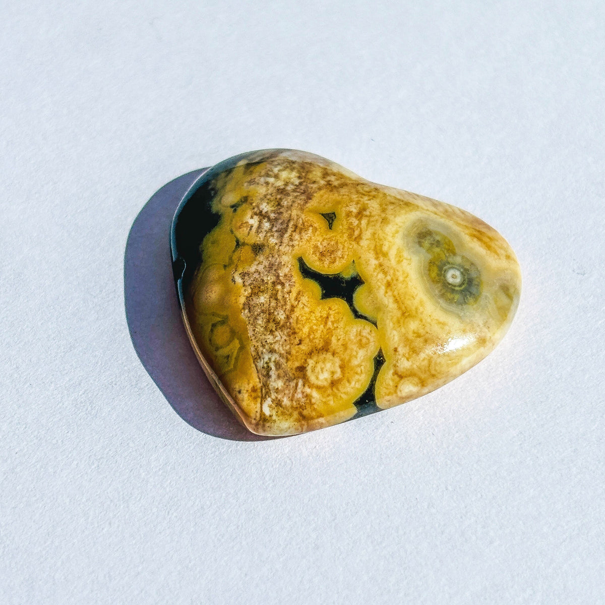Ocean Jasper Crystal Flat Back Heart Cabochon