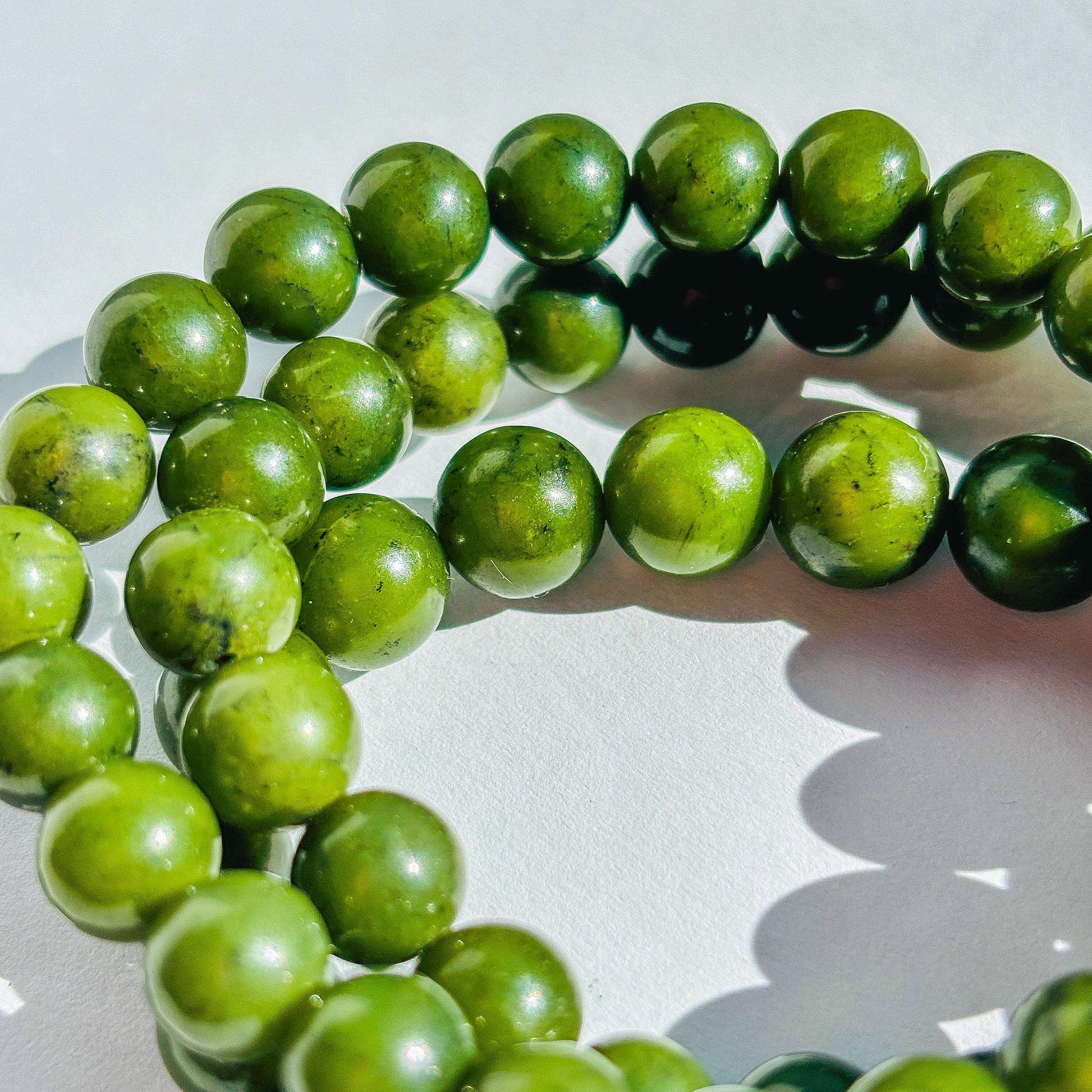 Nephrite Jade Crystal Bracelet