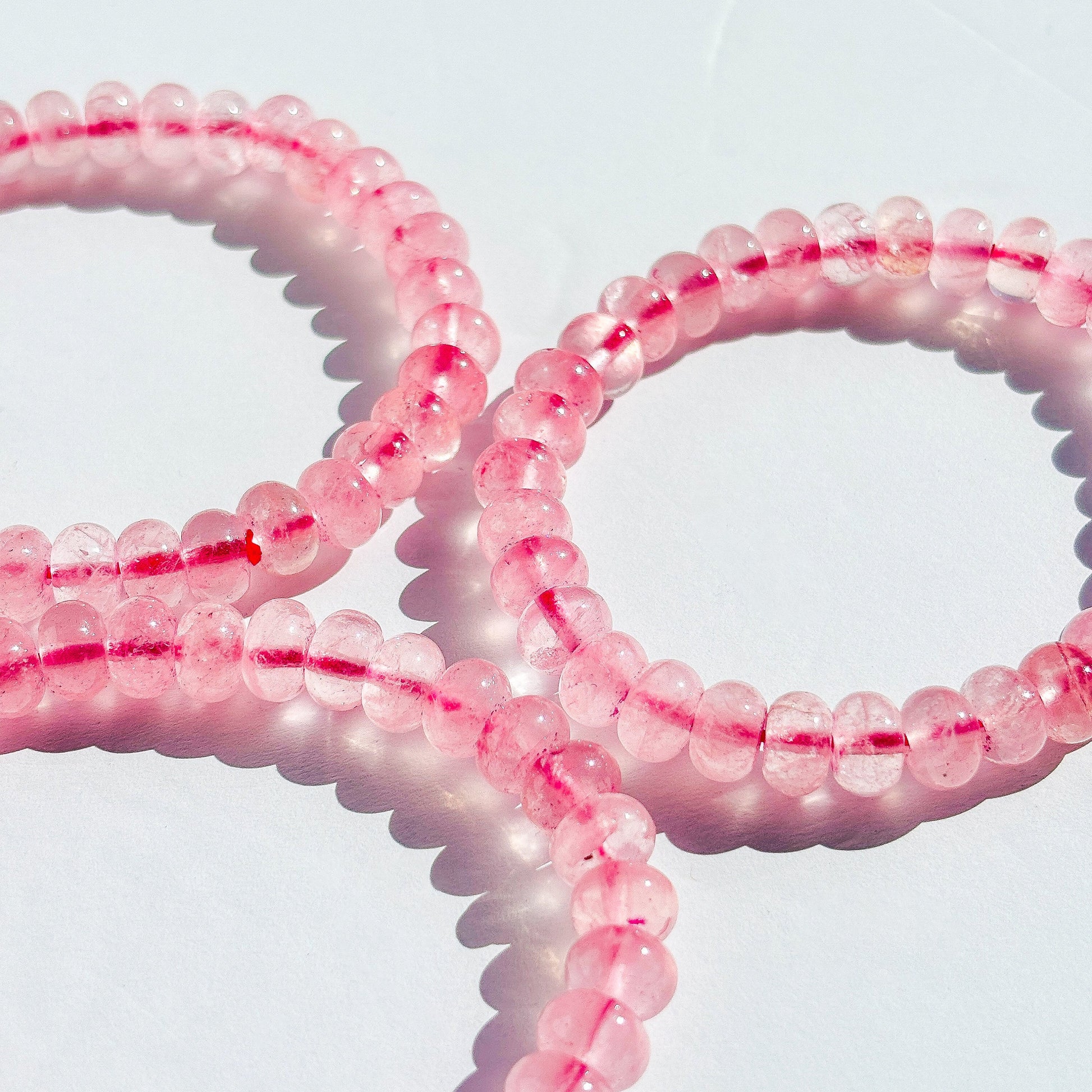 Pink Rose Quartz Crystal Stretch Bracelet