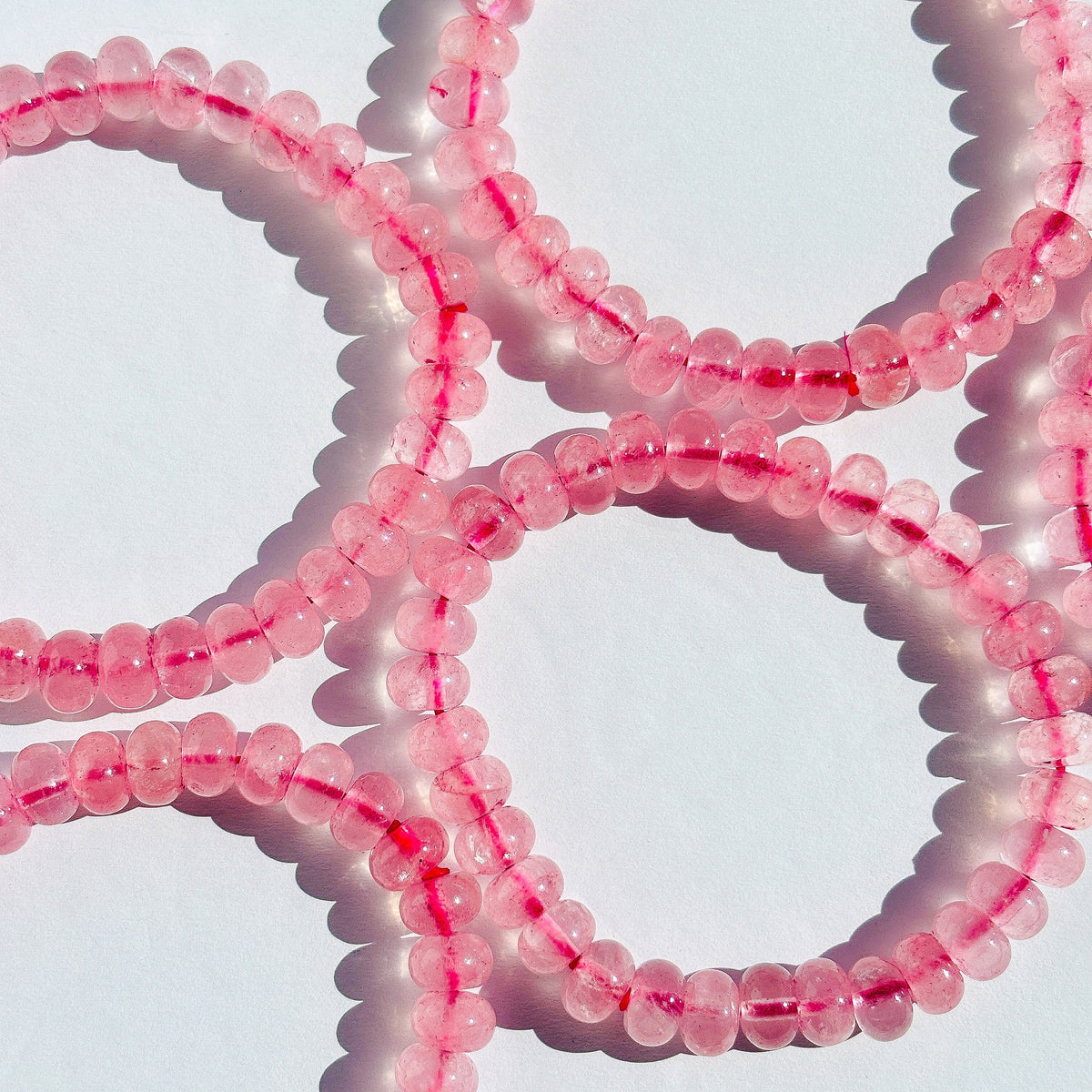 Pink Rose Quartz Crystal Stretch Bracelet