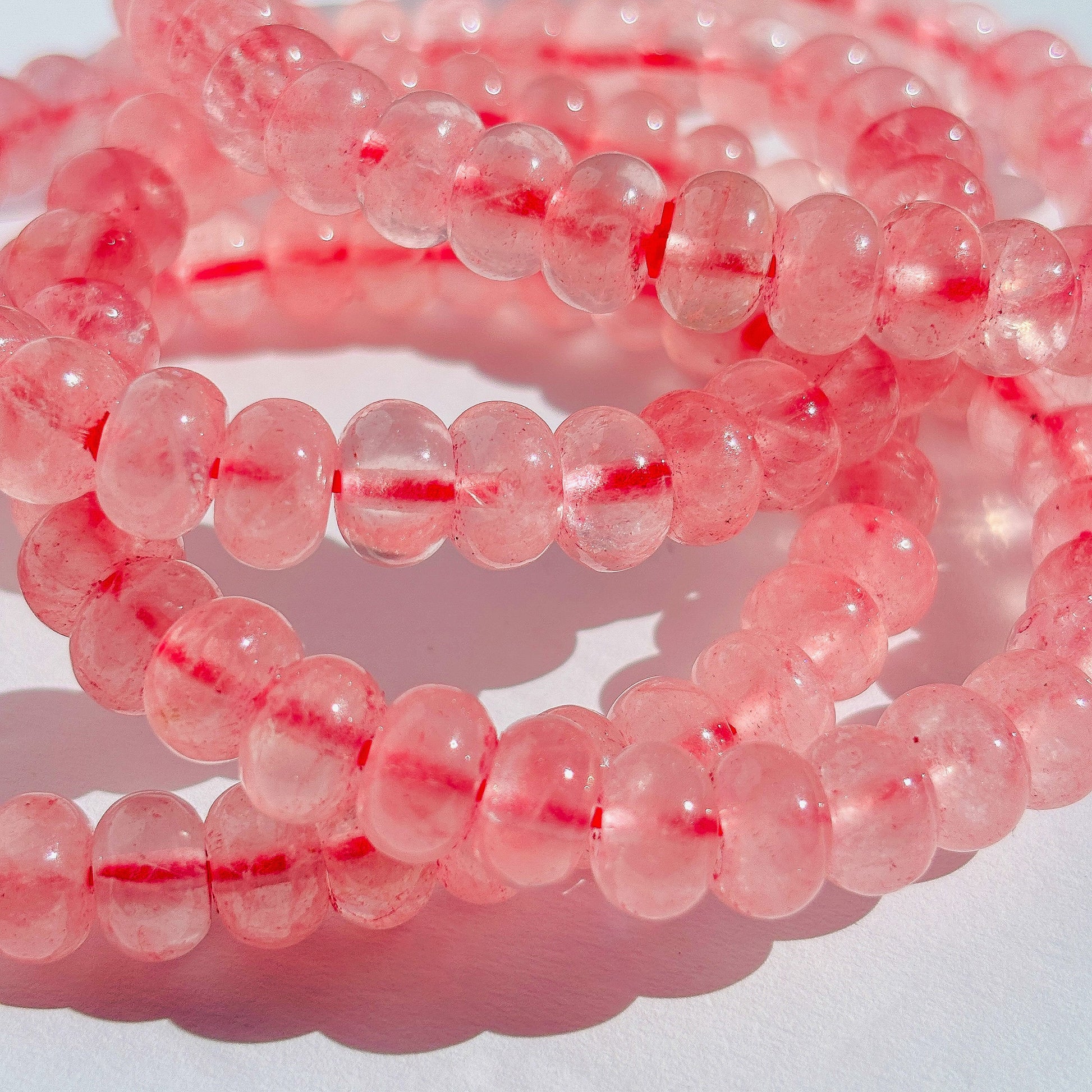 Pink Rose Quartz Crystal Stretch Bracelet