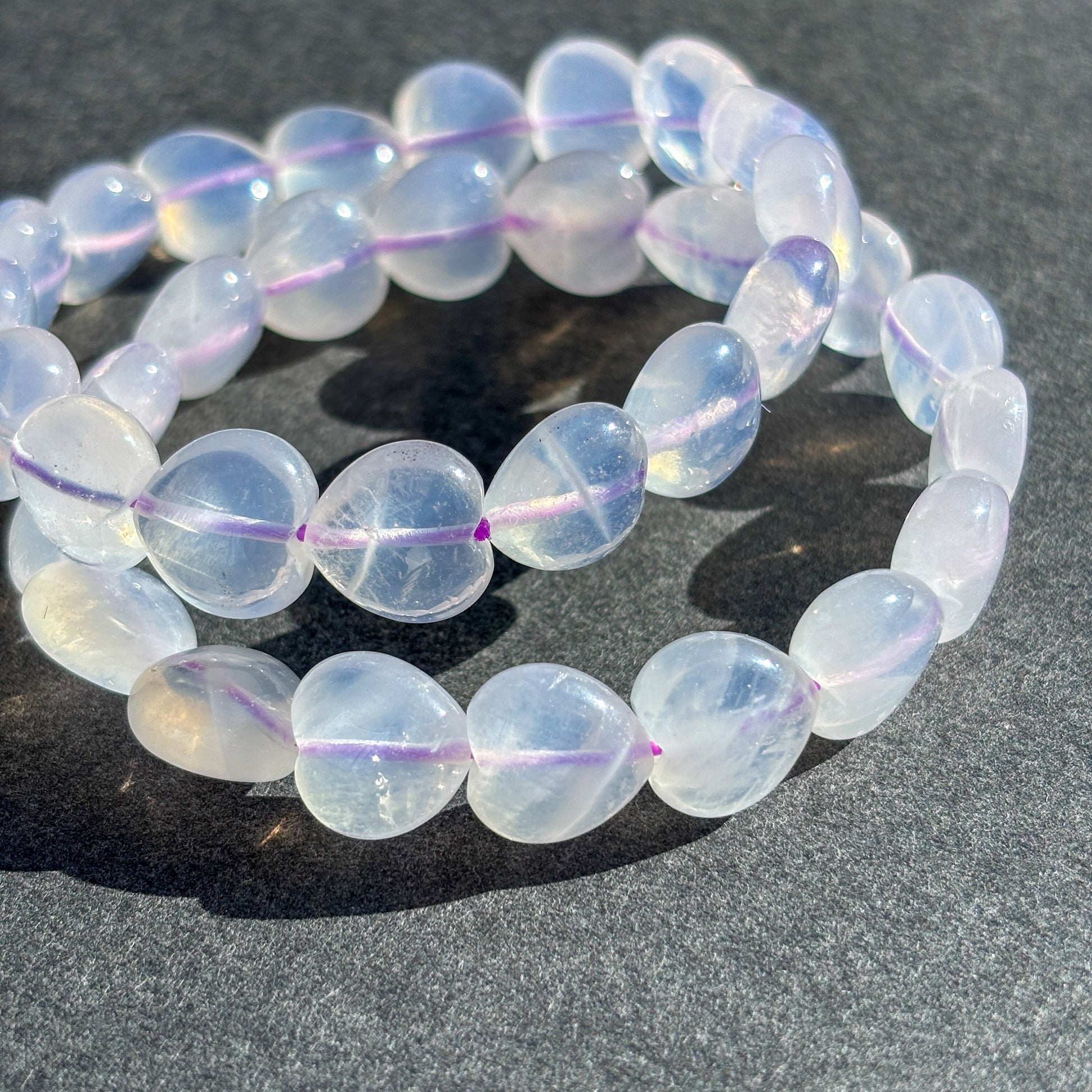 Natural Rare Lavender Moon Quartz Bracelet