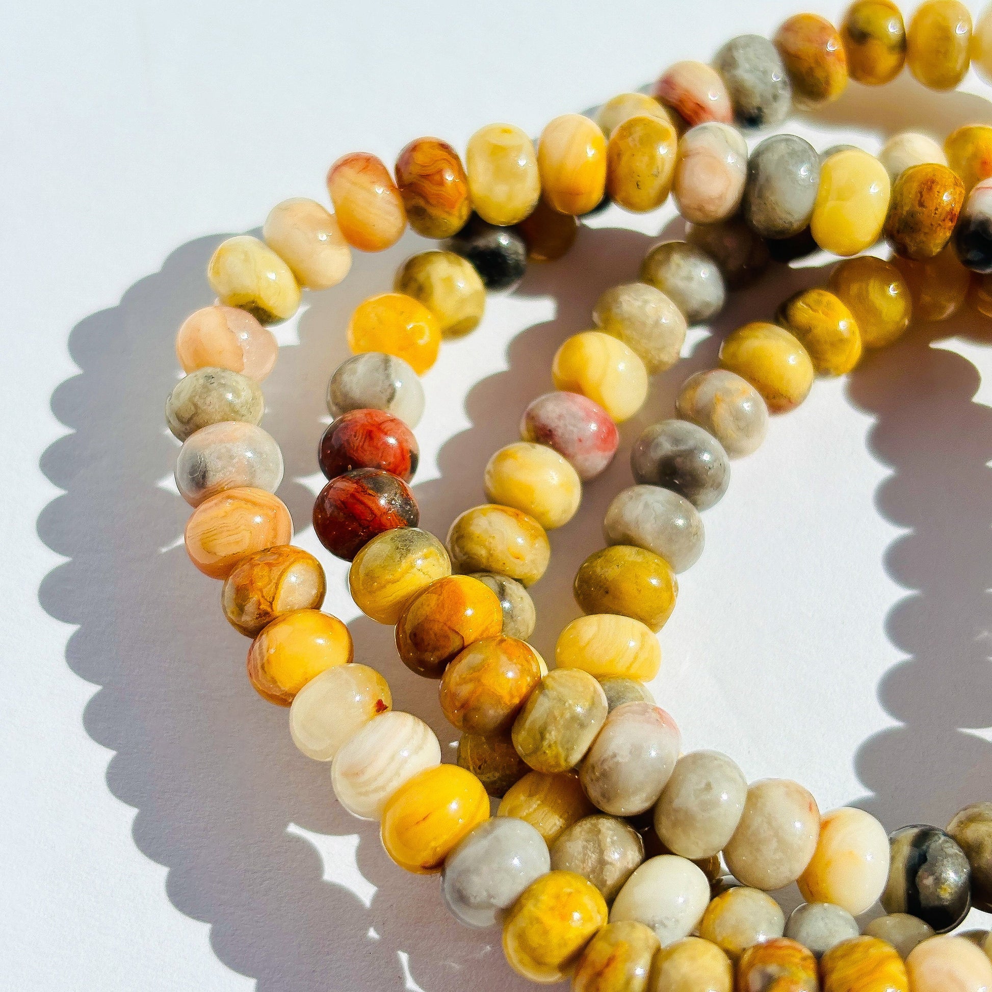Crazy Lace Agate Crystal Bracelet