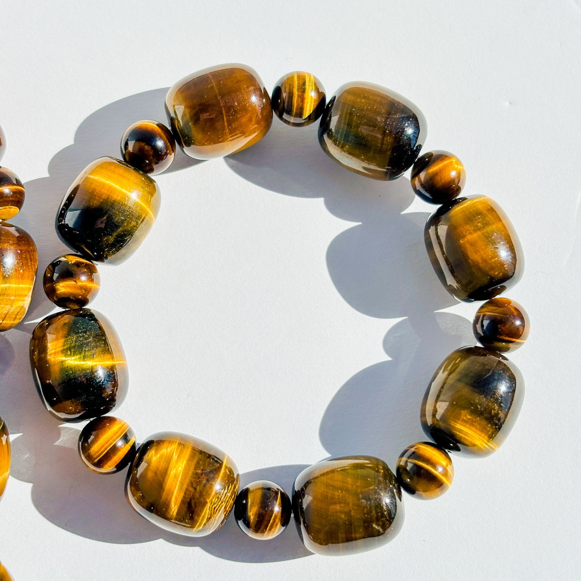 Golden Tiger Eye Beaded Handmade Crystal Bracelet