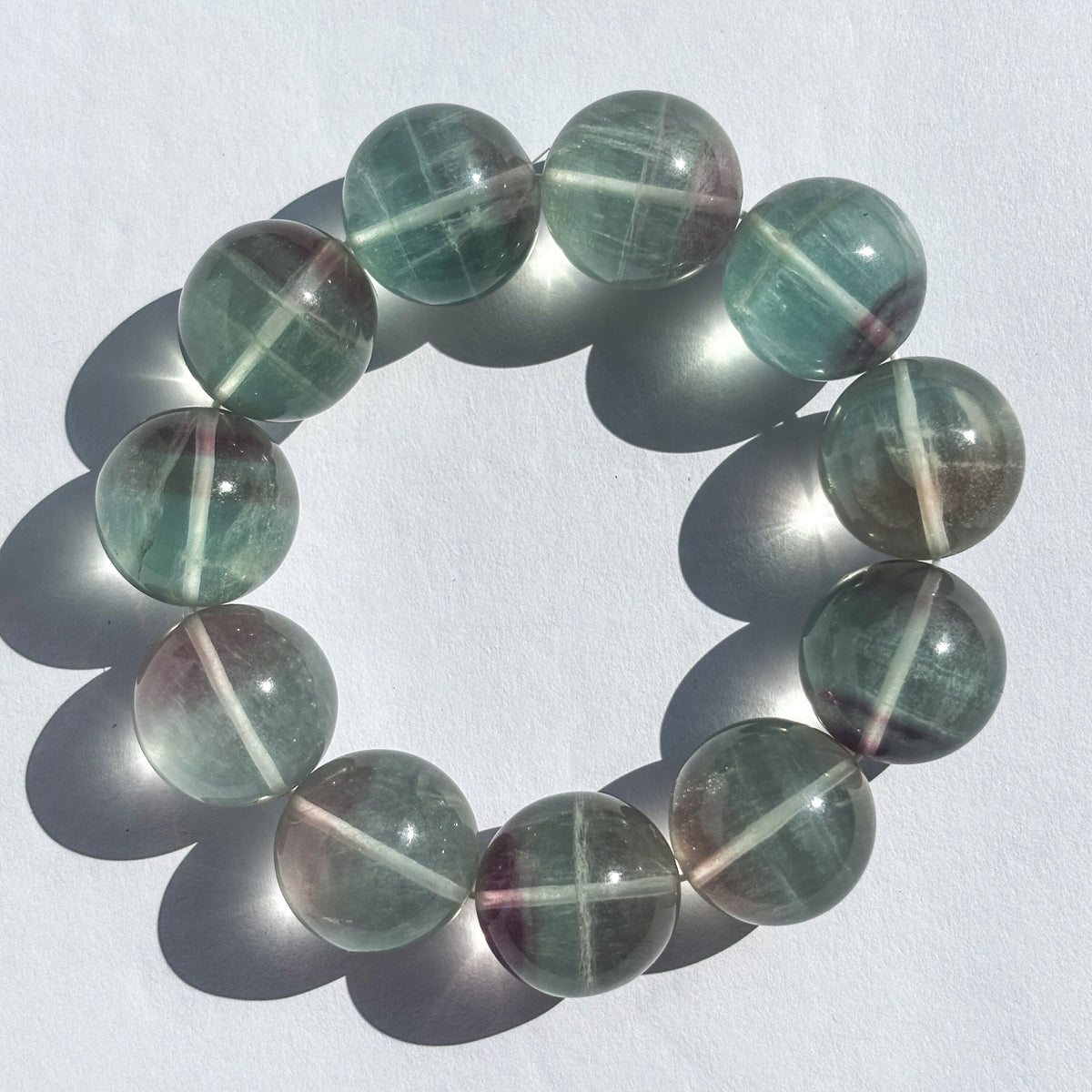Candy Fluorite Large Chunky Crystal Bracelet