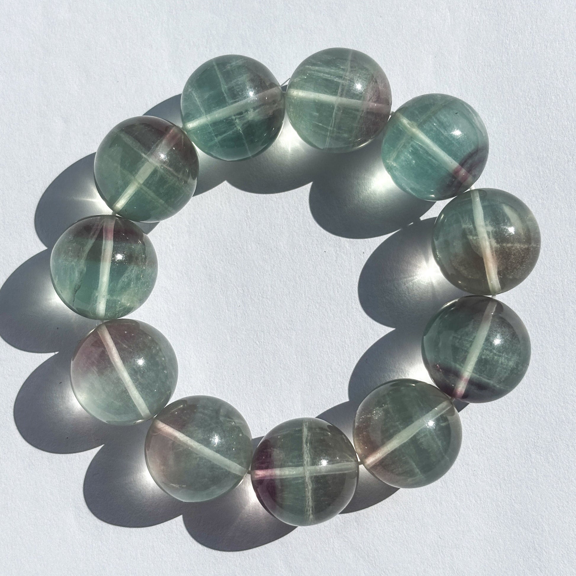 Candy Fluorite Large Chunky Crystal Bracelet