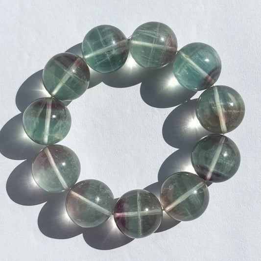 Candy Fluorite Large Chunky Crystal Bracelet