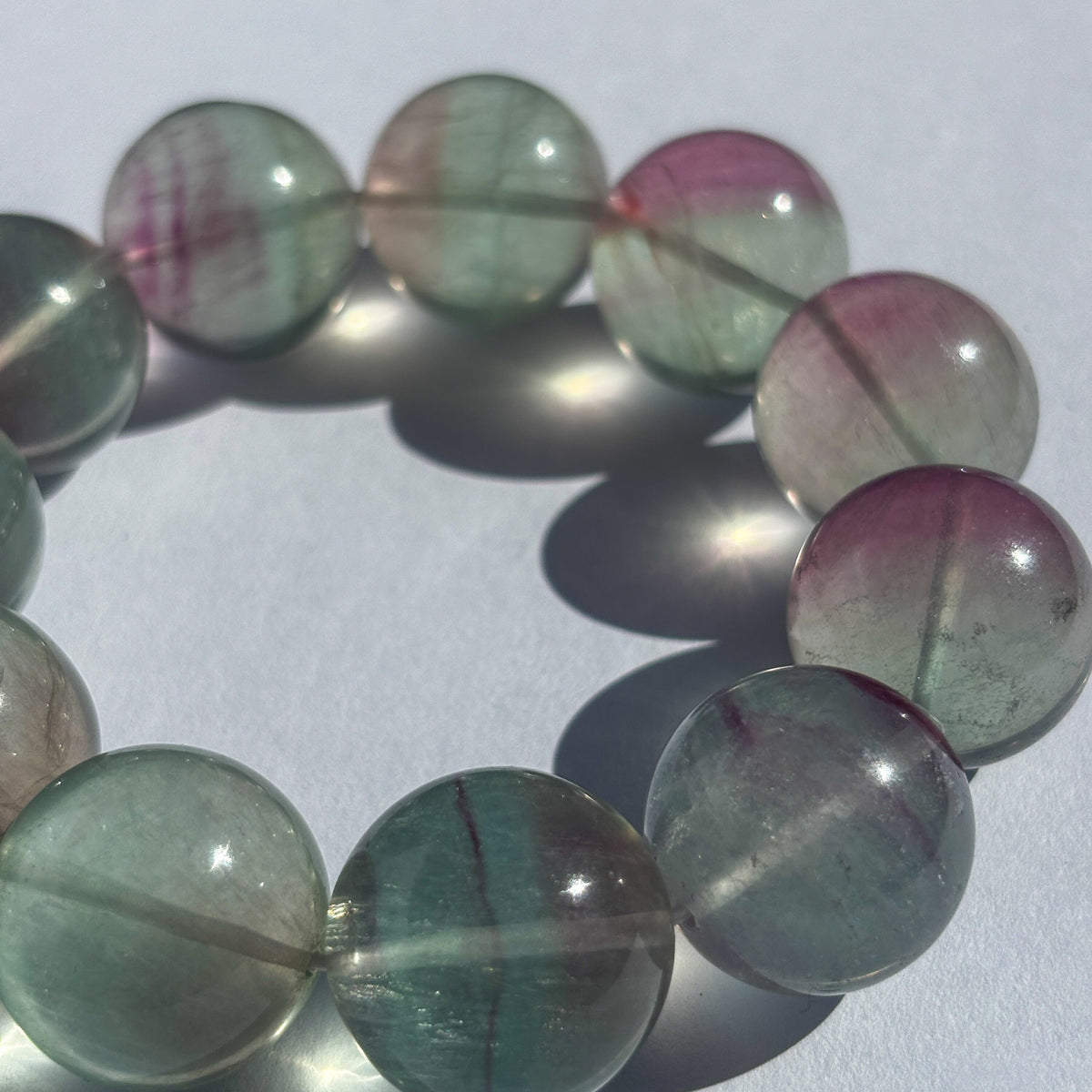 Candy Fluorite Large Chunky Crystal Bracelet