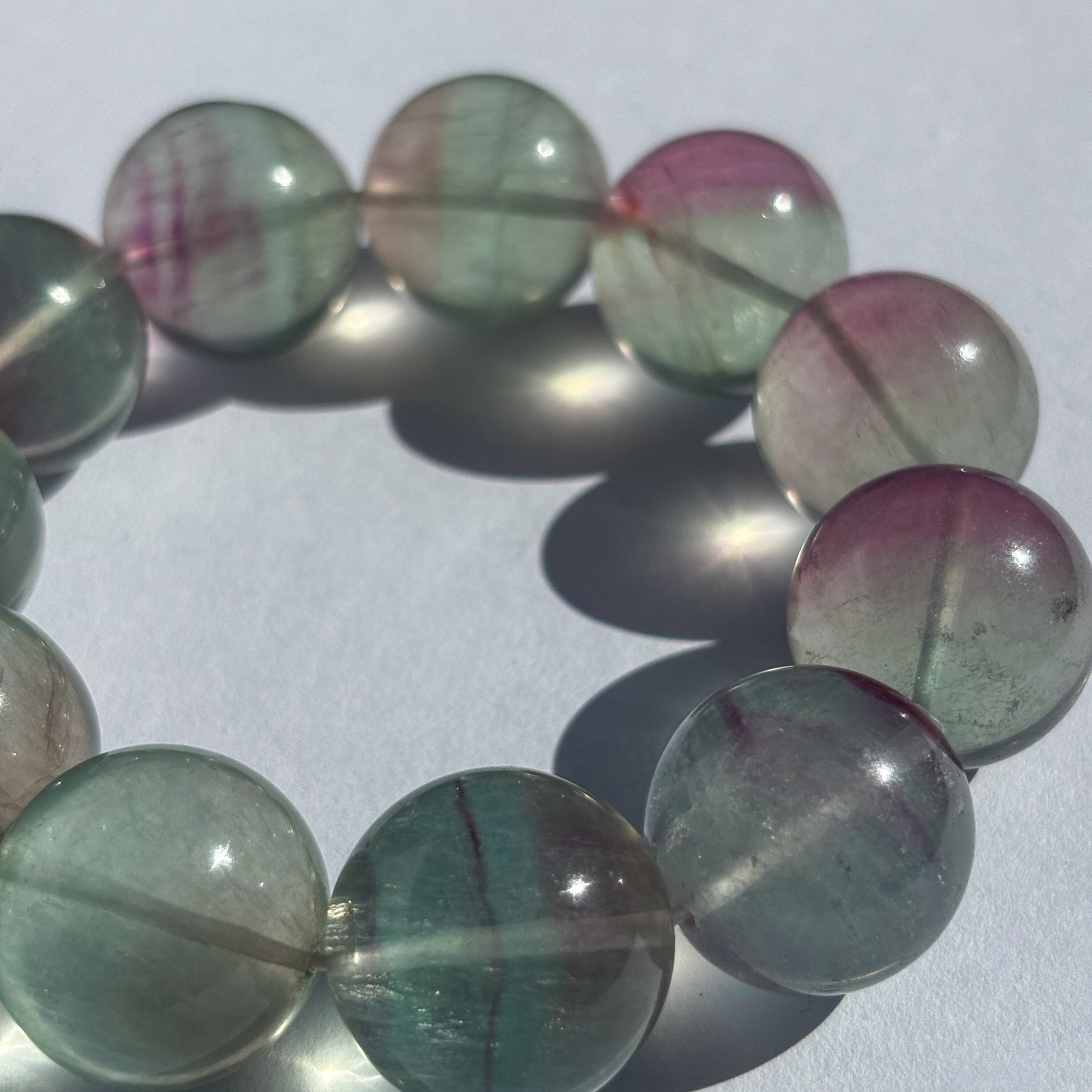 Candy Fluorite Large Chunky Crystal Bracelet