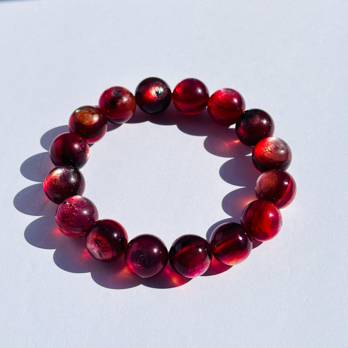 Pink Mica Chunky Crystal Bracelet
