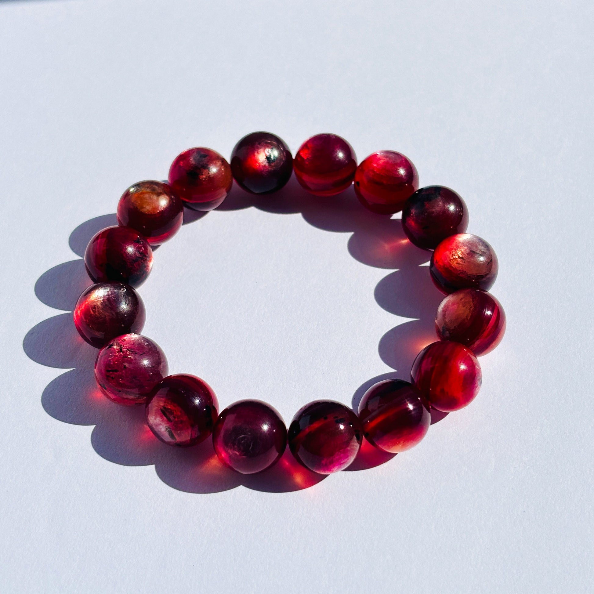 Pink Mica Chunky Crystal Bracelet