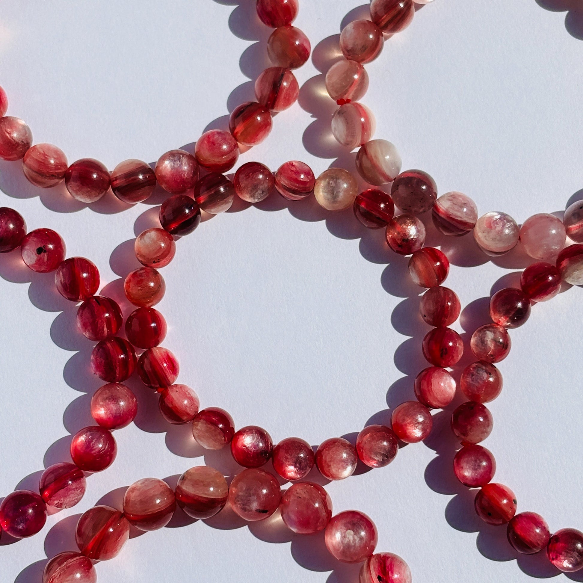 Pink Mica Crystal Bracelet