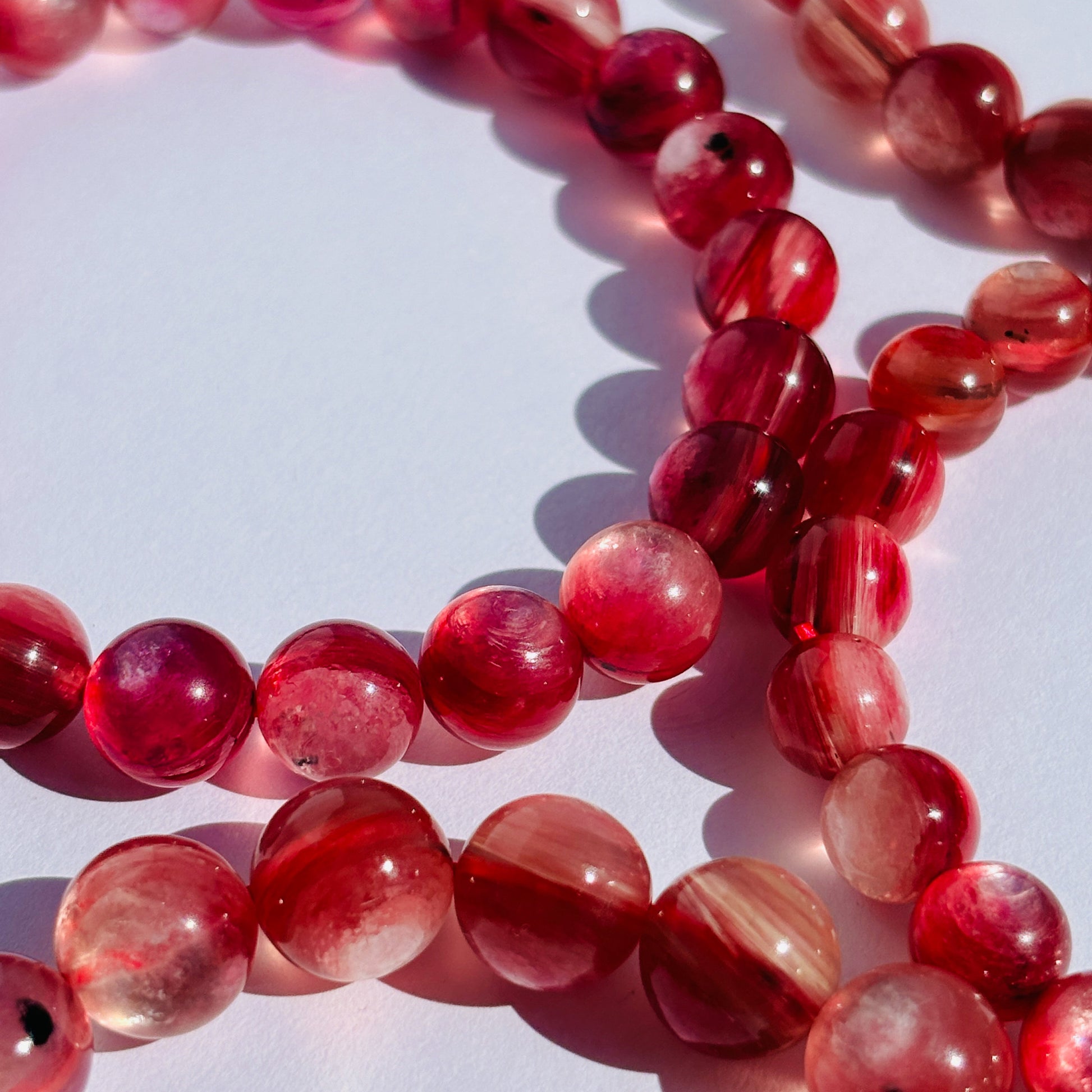 Pink Mica Crystal Bracelet